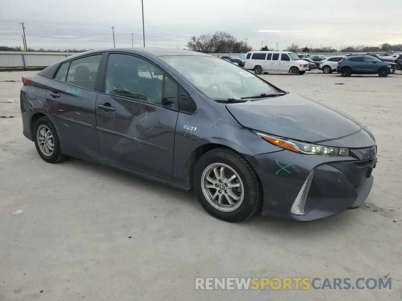 4 fotografías del automóvil dañado JTDKAMFP1M3182202 TOYOTA PRIUS 2021