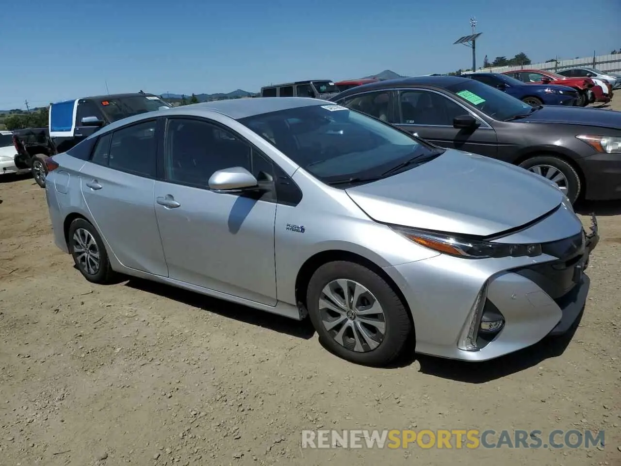 4 fotografías del automóvil dañado JTDKAMFP1M3182555 TOYOTA PRIUS 2021