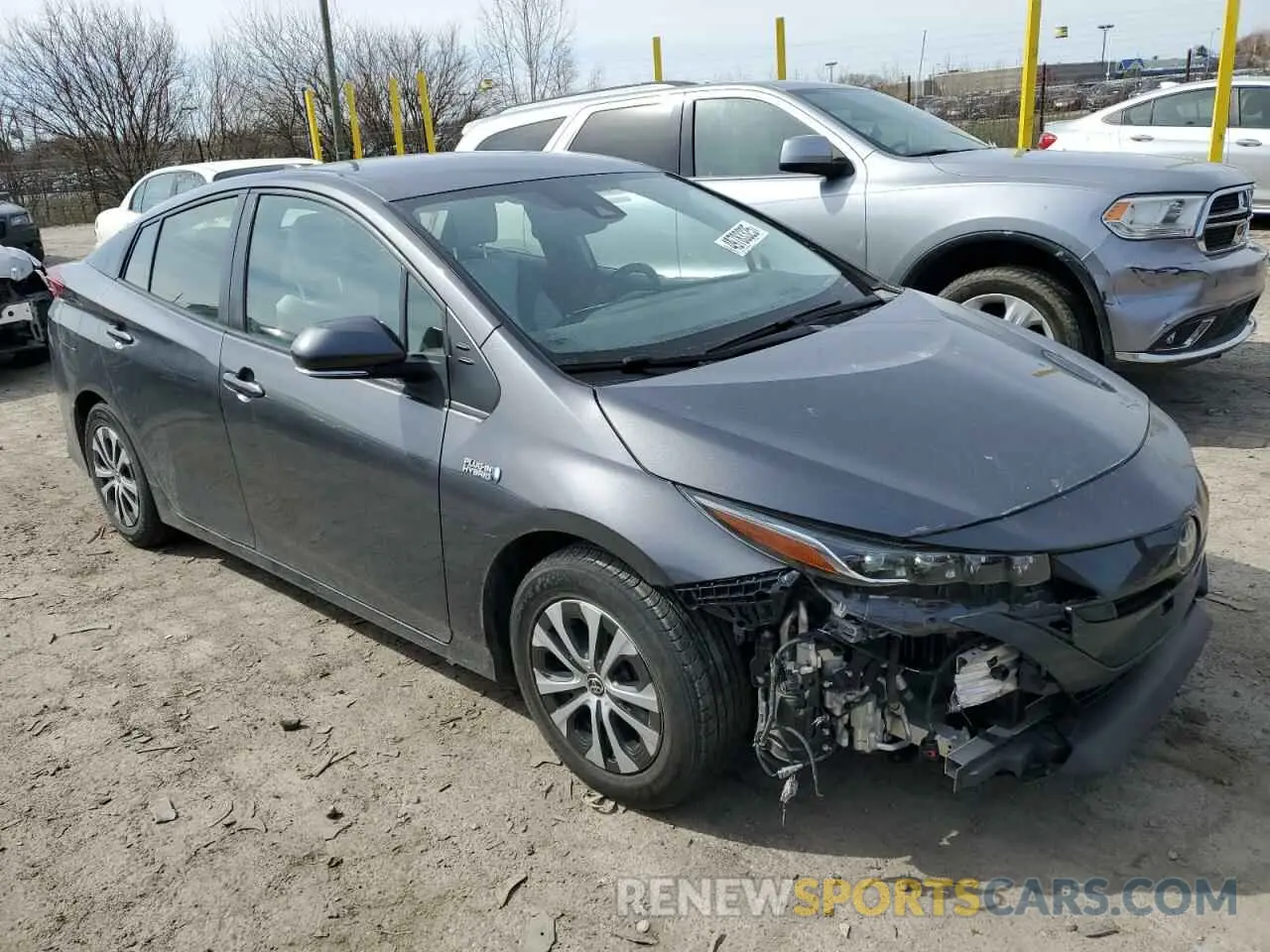 4 fotografías del automóvil dañado JTDKAMFP2M3166218 TOYOTA PRIUS 2021