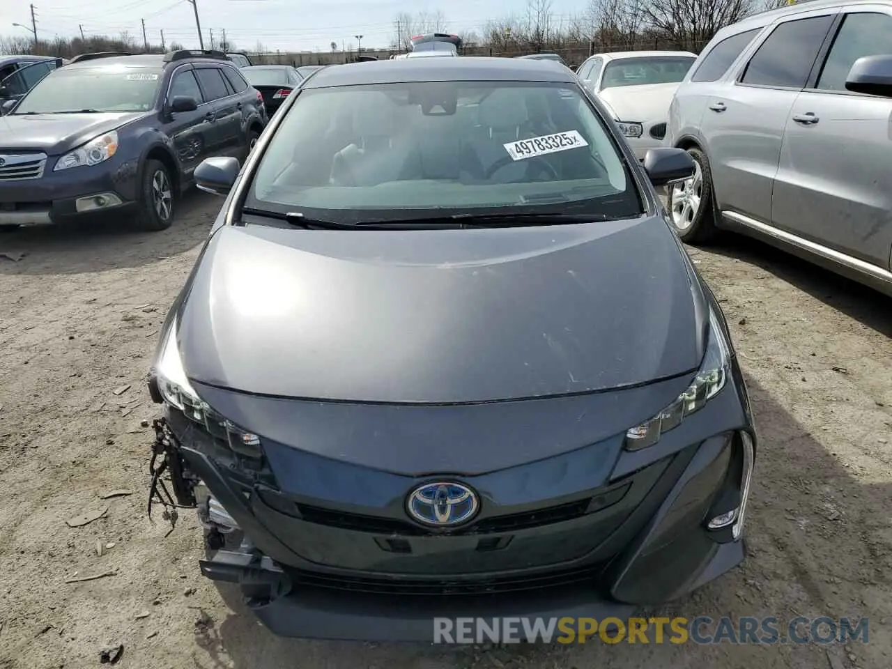 5 fotografías del automóvil dañado JTDKAMFP2M3166218 TOYOTA PRIUS 2021