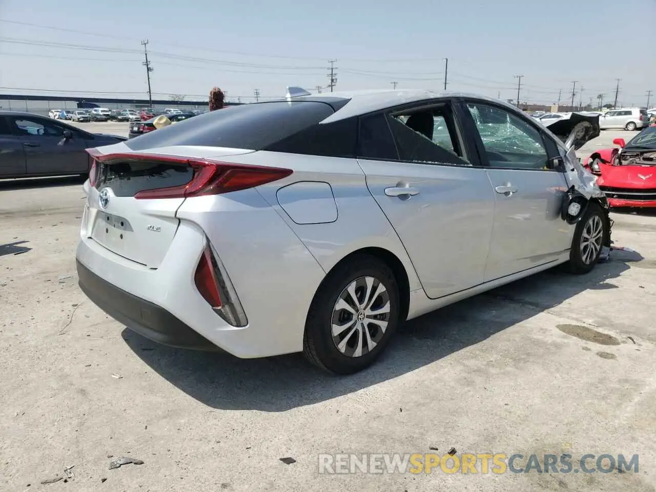 4 fotografías del automóvil dañado JTDKAMFP2M3195461 TOYOTA PRIUS 2021