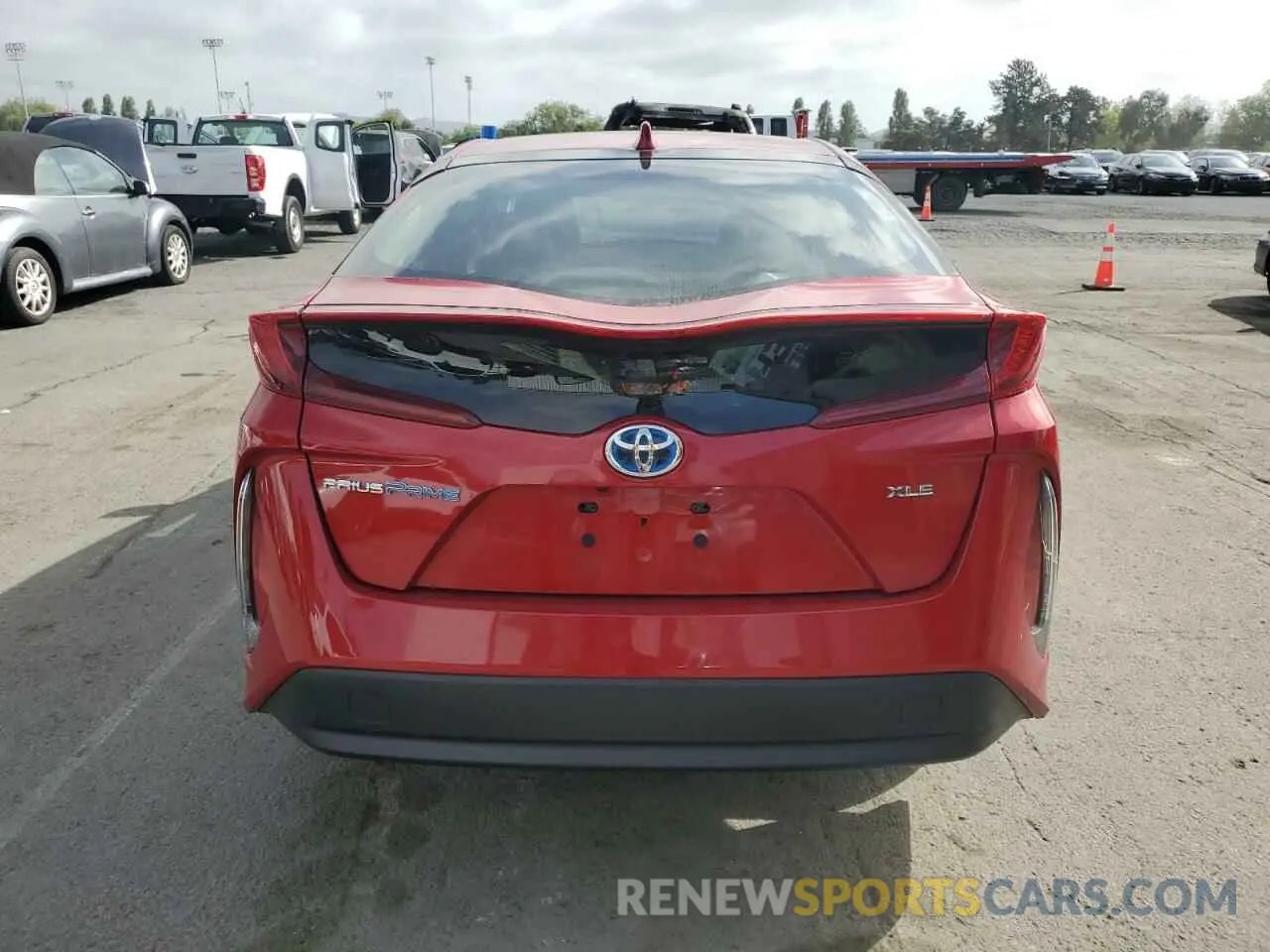 6 fotografías del automóvil dañado JTDKAMFP3M3185473 TOYOTA PRIUS 2021