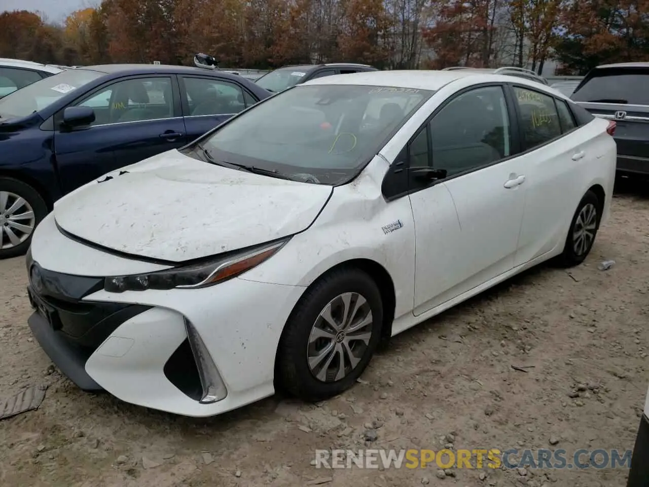 2 fotografías del automóvil dañado JTDKAMFP3M3187255 TOYOTA PRIUS 2021