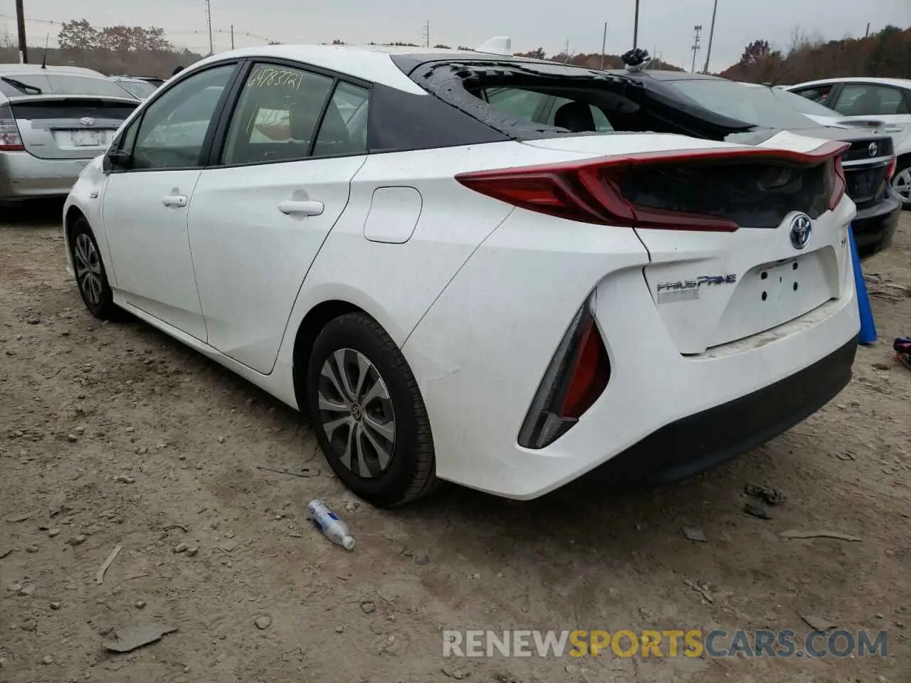 3 fotografías del automóvil dañado JTDKAMFP3M3187255 TOYOTA PRIUS 2021