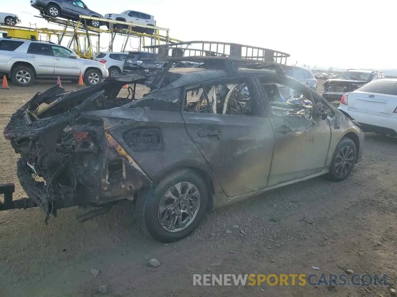 3 fotografías del automóvil dañado JTDKAMFP5M3174281 TOYOTA PRIUS 2021