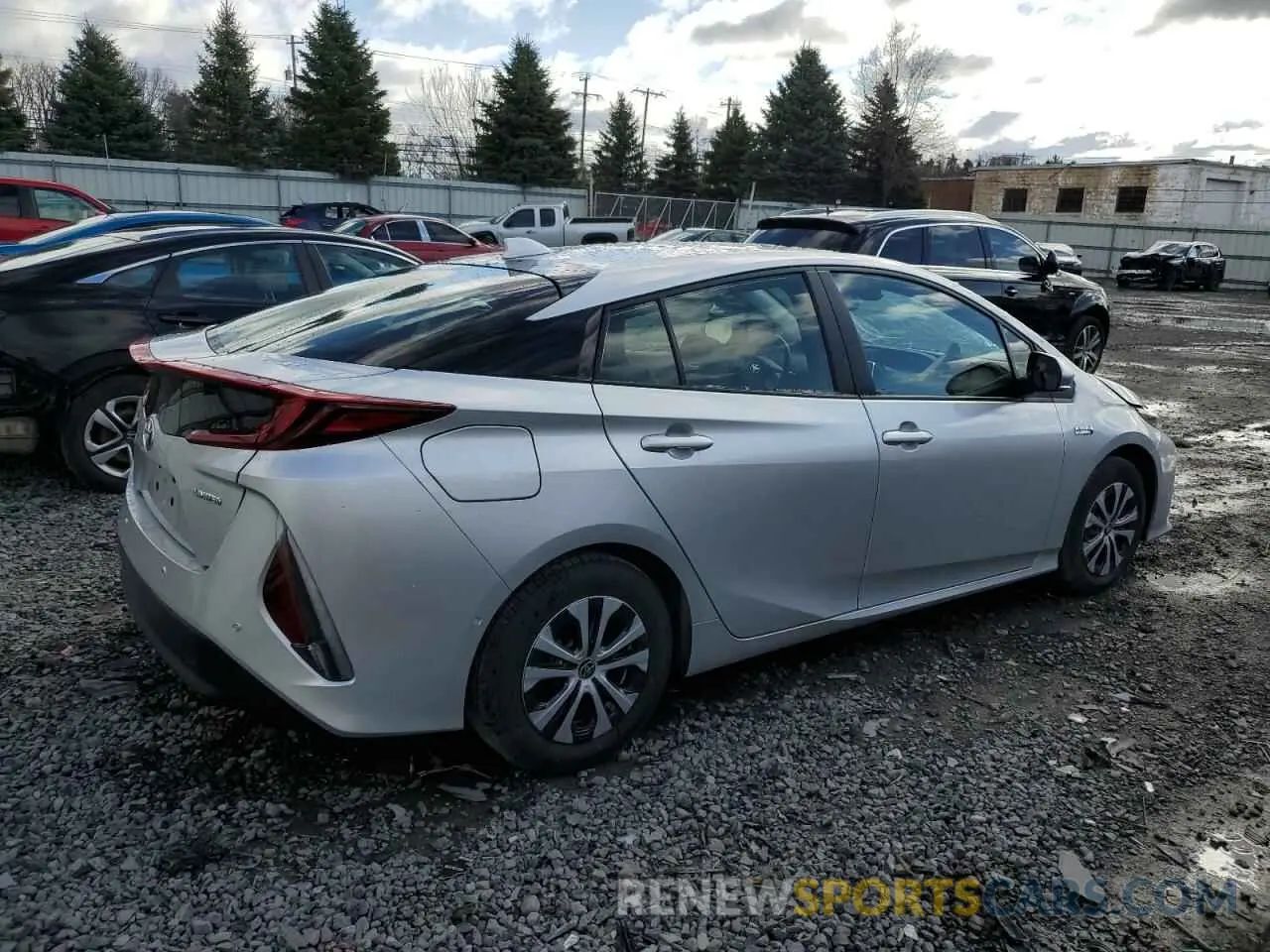 3 fotografías del automóvil dañado JTDKAMFP6M3164990 TOYOTA PRIUS 2021