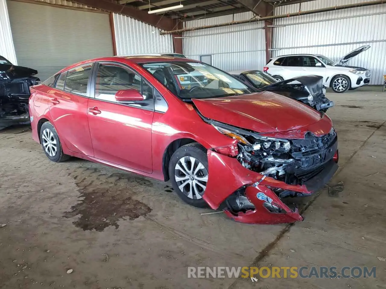 4 fotografías del automóvil dañado JTDKAMFP6M3170627 TOYOTA PRIUS 2021