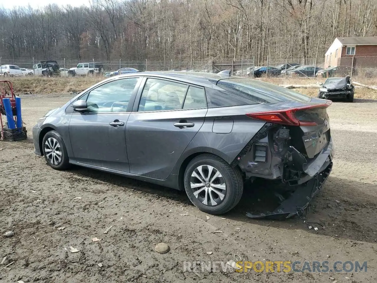 2 fotografías del automóvil dañado JTDKAMFP6M3174483 TOYOTA PRIUS 2021