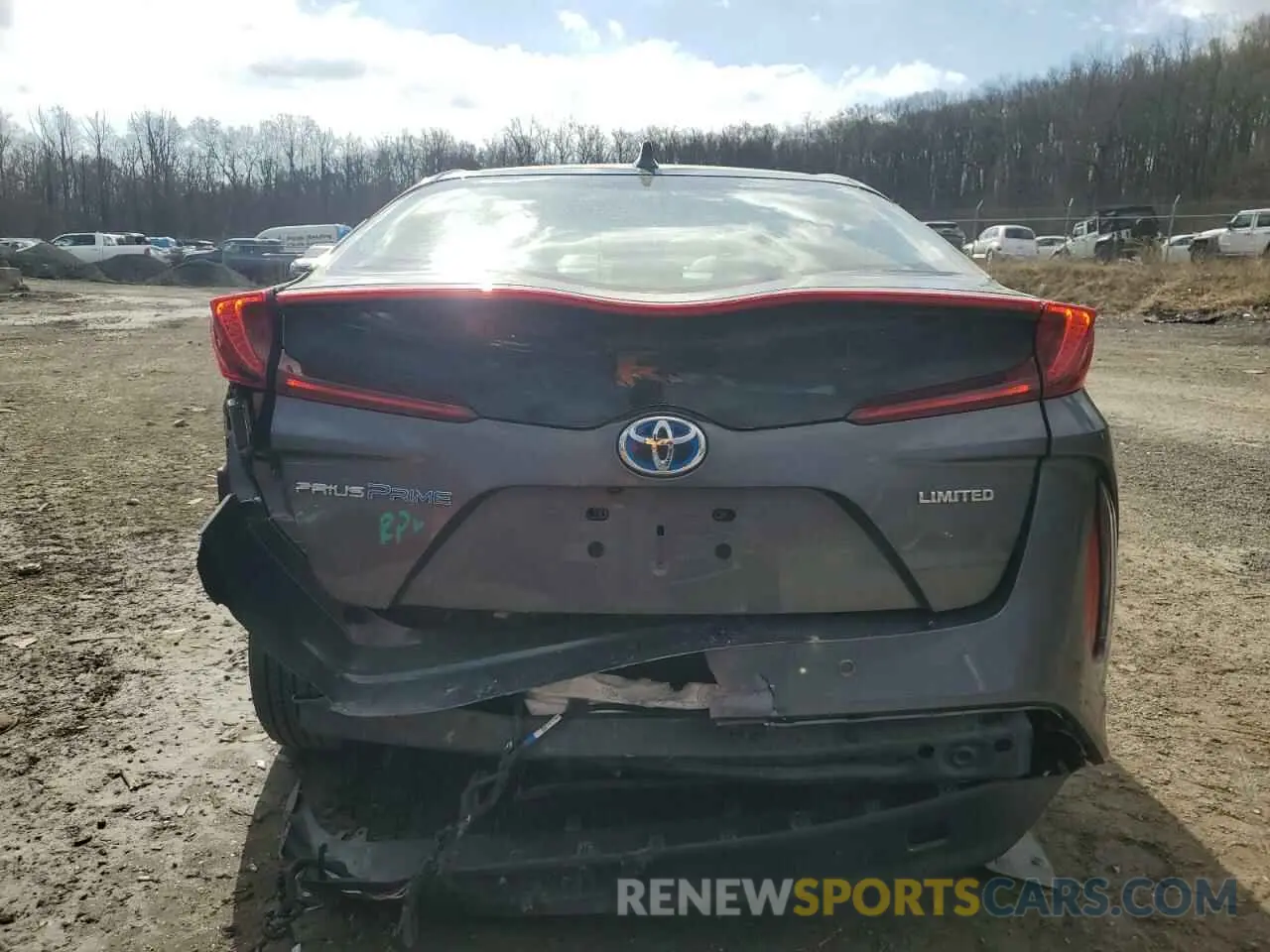 6 fotografías del automóvil dañado JTDKAMFP6M3174483 TOYOTA PRIUS 2021