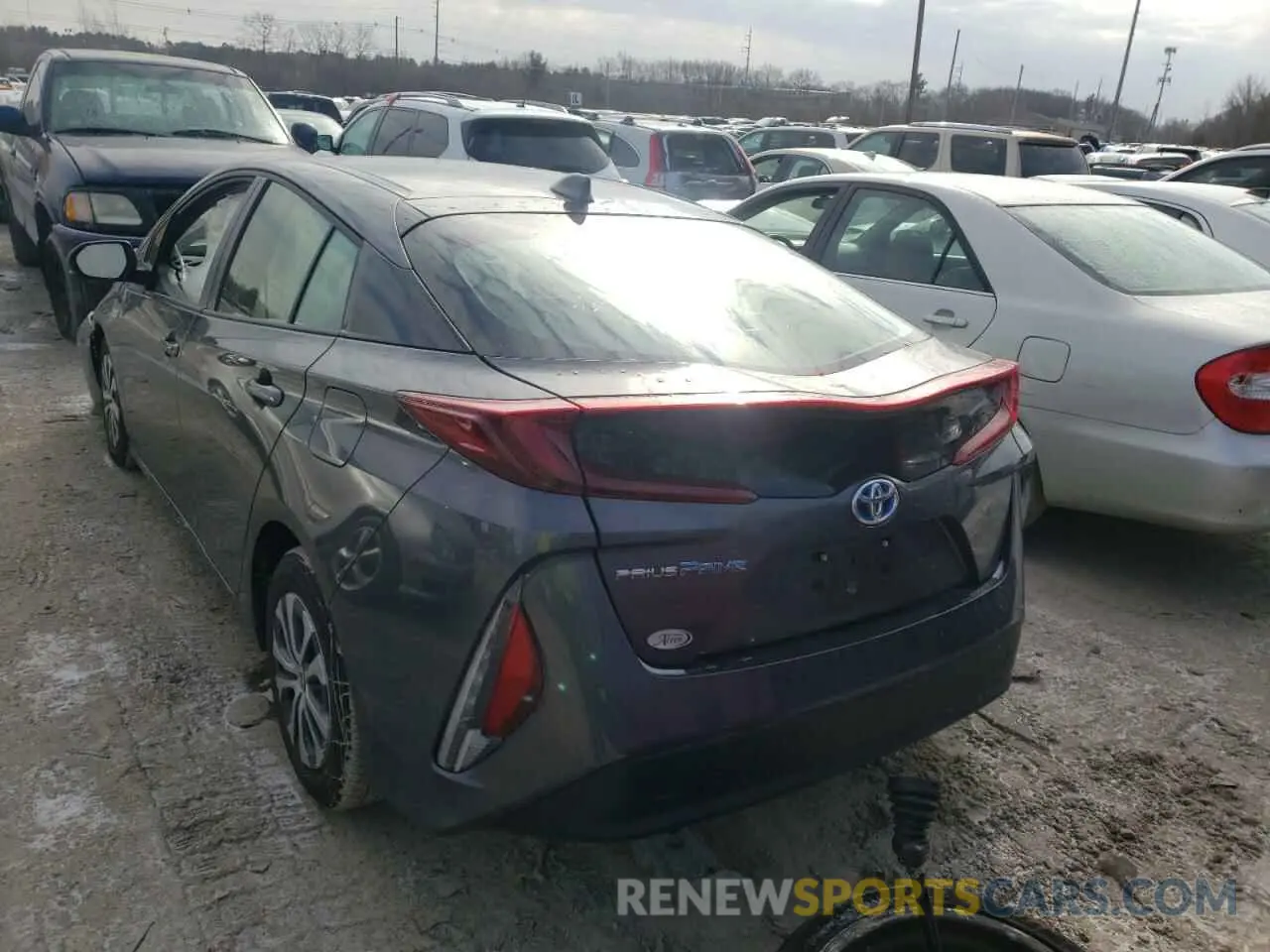 3 fotografías del automóvil dañado JTDKAMFP6M3183880 TOYOTA PRIUS 2021