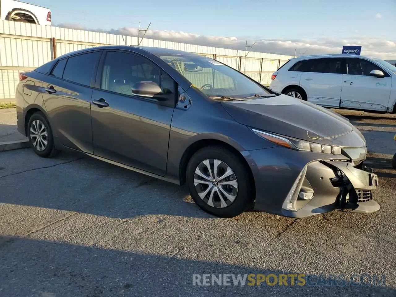 4 fotografías del automóvil dañado JTDKAMFP7M3179627 TOYOTA PRIUS 2021