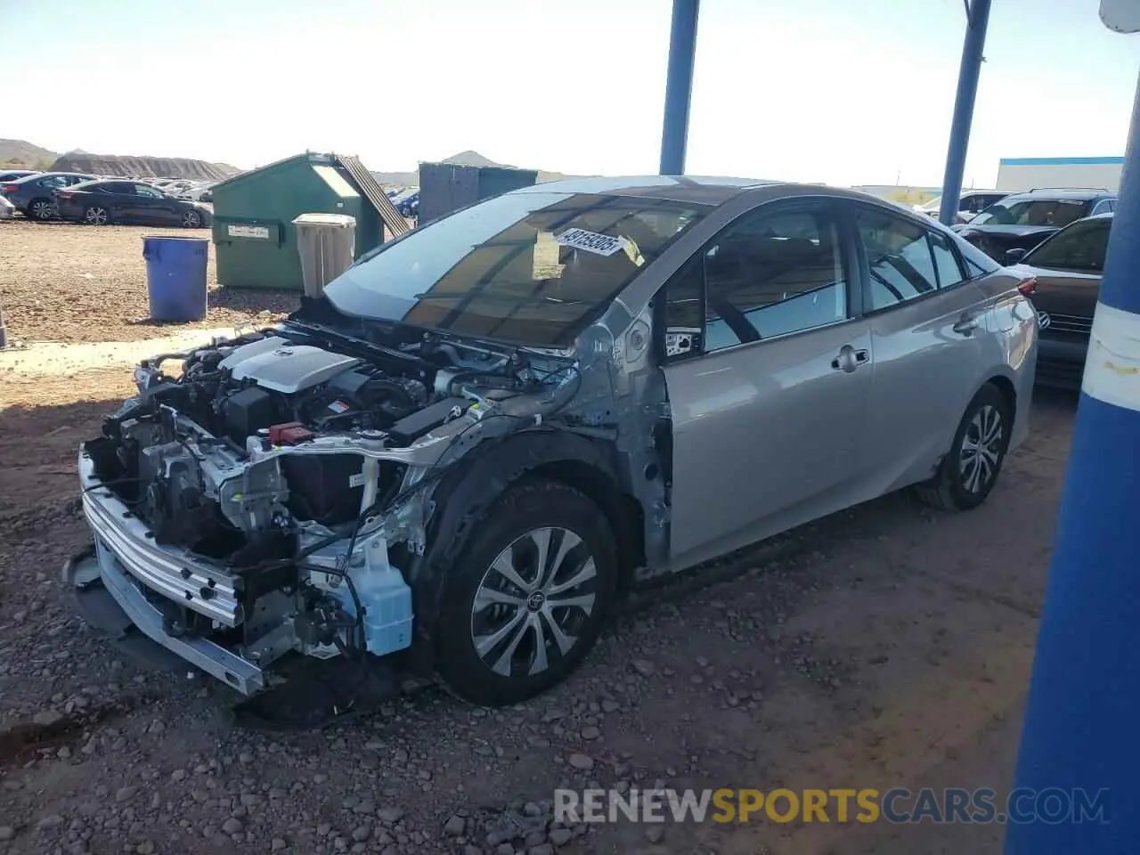 1 fotografías del automóvil dañado JTDKAMFP8M3174713 TOYOTA PRIUS 2021