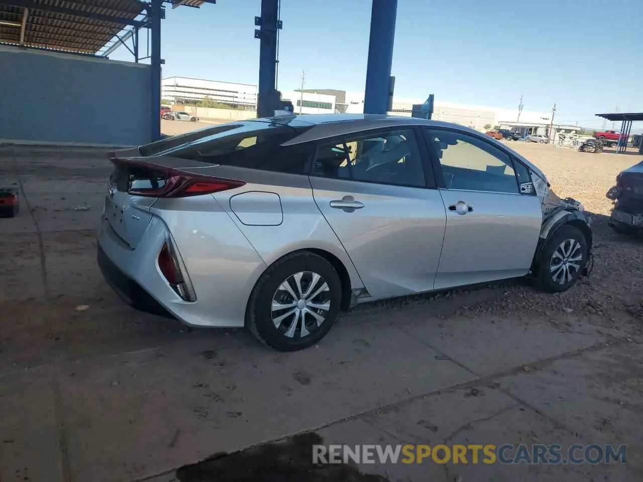 3 fotografías del automóvil dañado JTDKAMFP8M3174713 TOYOTA PRIUS 2021