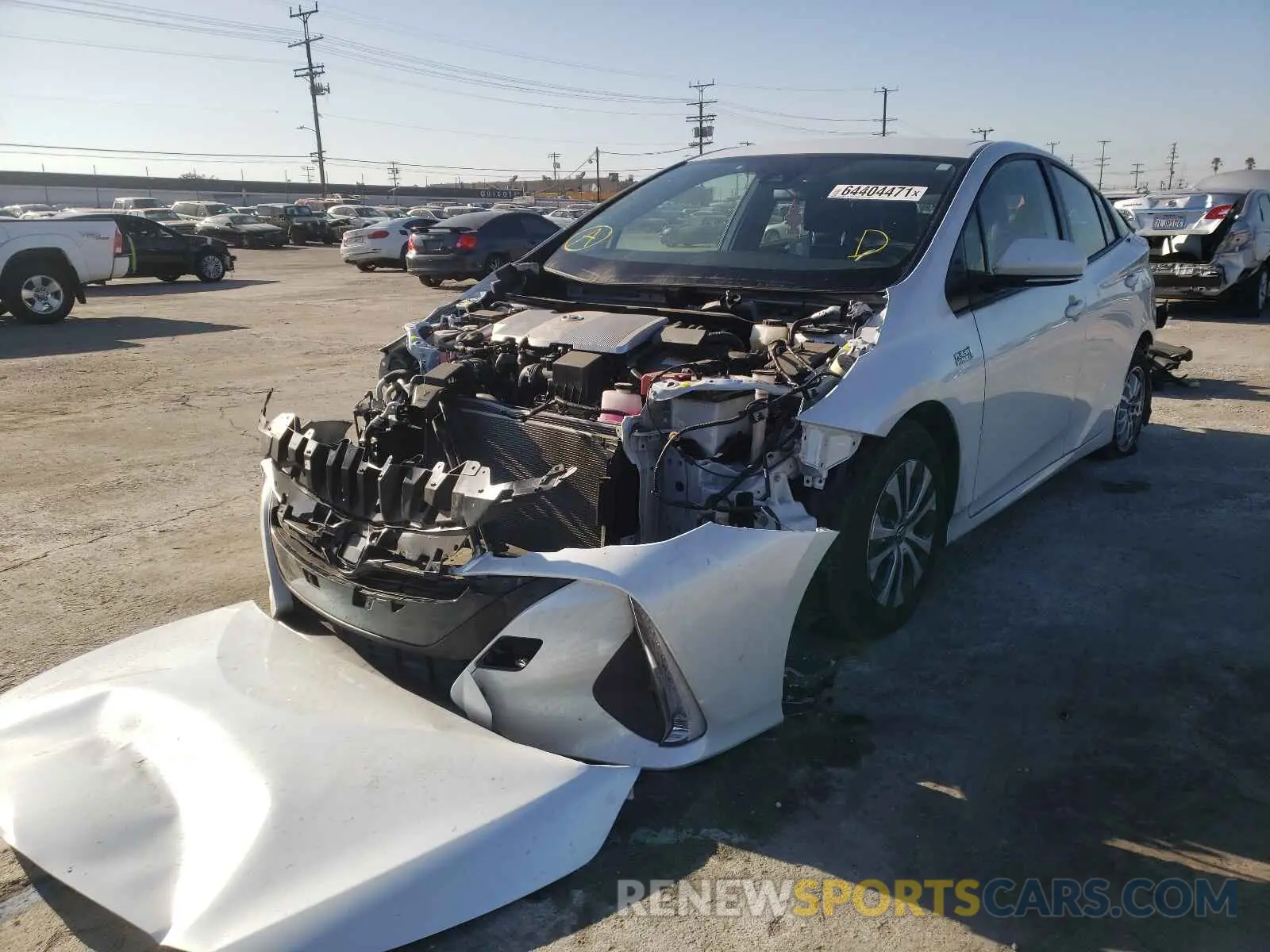 2 fotografías del automóvil dañado JTDKAMFP8M3176994 TOYOTA PRIUS 2021