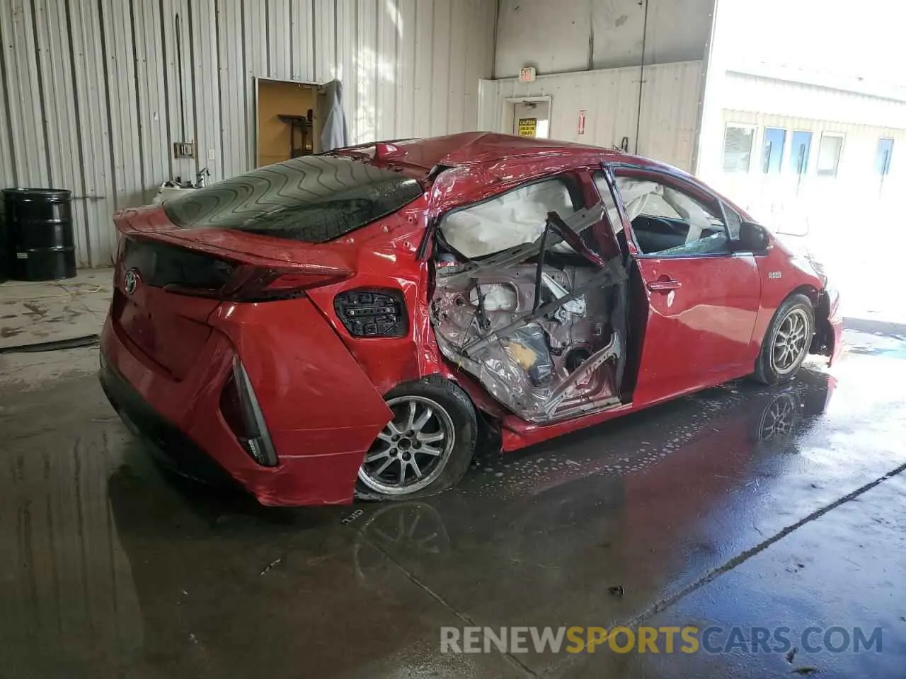 3 fotografías del automóvil dañado JTDKAMFP8M3180947 TOYOTA PRIUS 2021