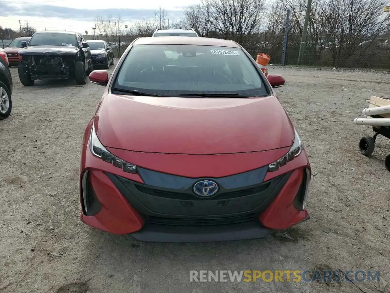 5 fotografías del automóvil dañado JTDKAMFP8M3185680 TOYOTA PRIUS 2021