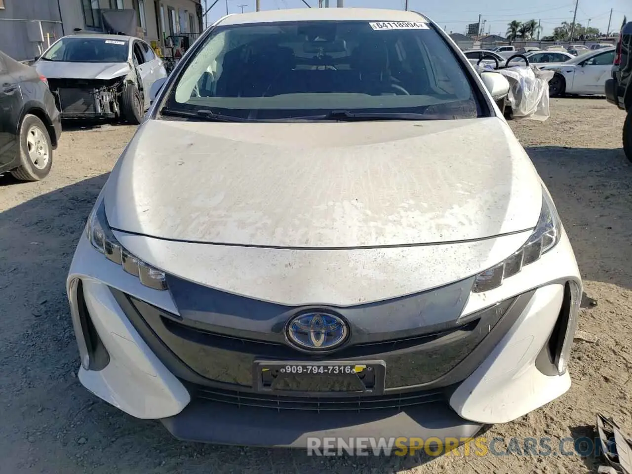 5 fotografías del automóvil dañado JTDKAMFP8M3193360 TOYOTA PRIUS 2021