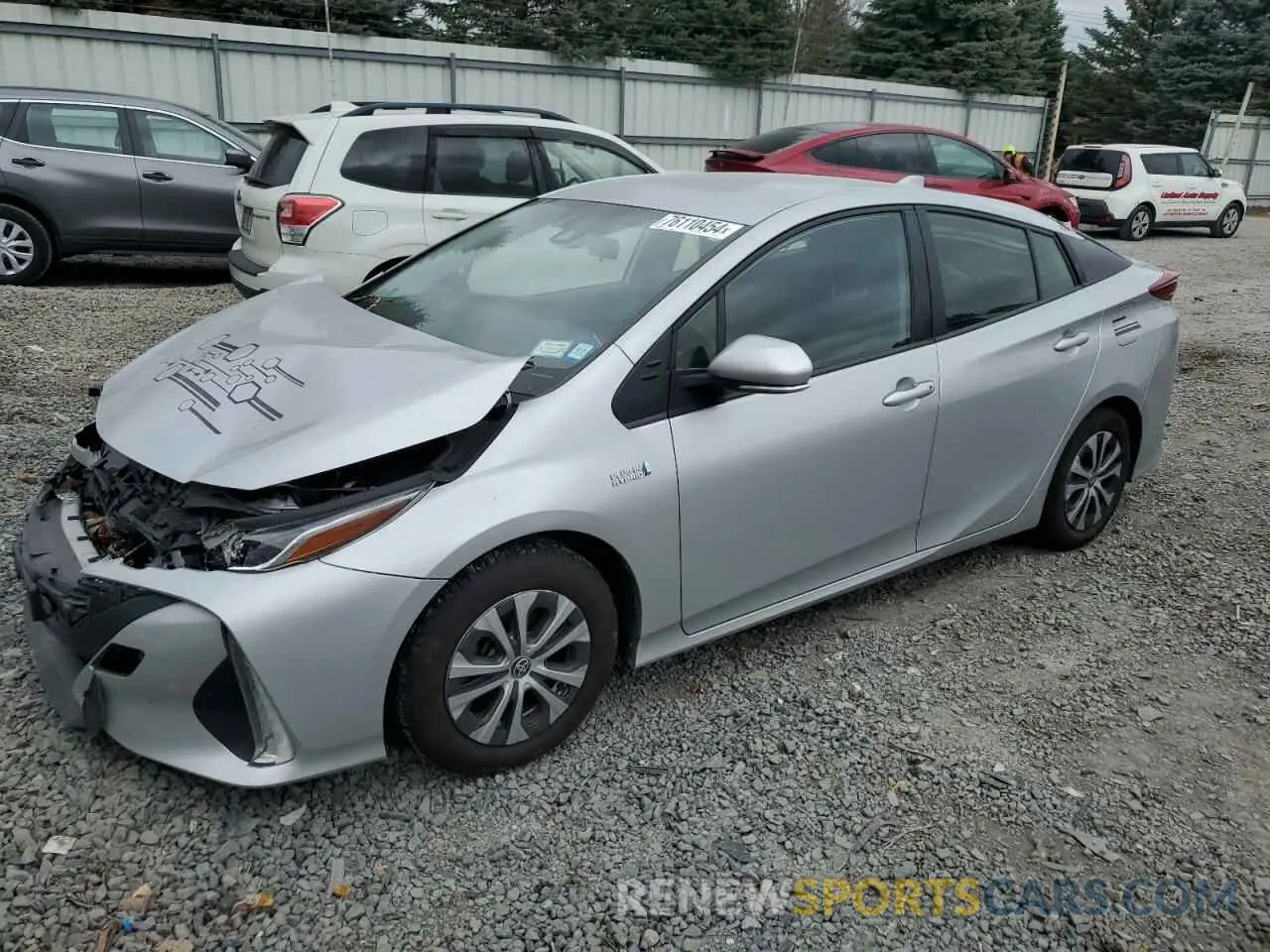 1 fotografías del automóvil dañado JTDKAMFP8M3194332 TOYOTA PRIUS 2021
