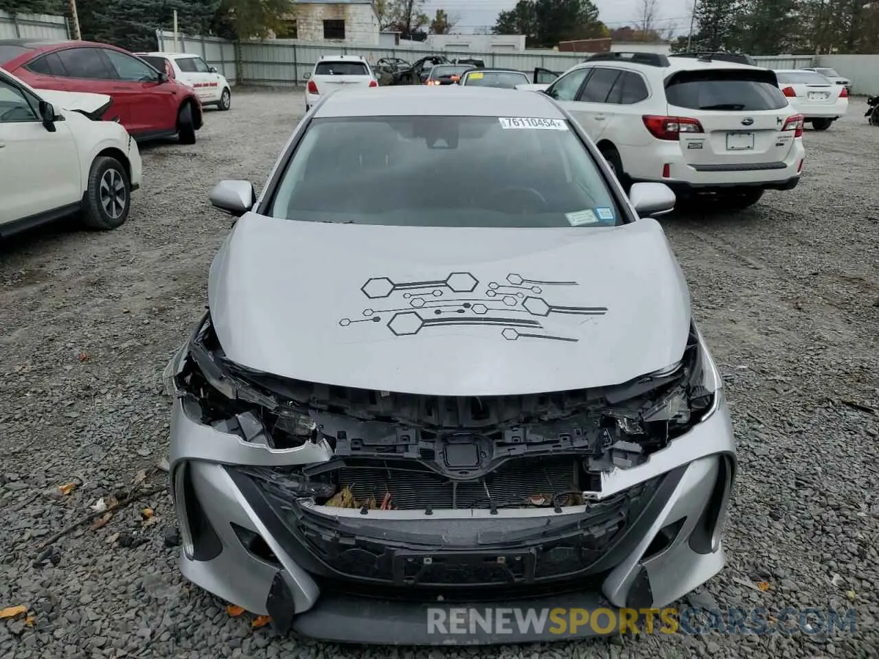 5 fotografías del automóvil dañado JTDKAMFP8M3194332 TOYOTA PRIUS 2021