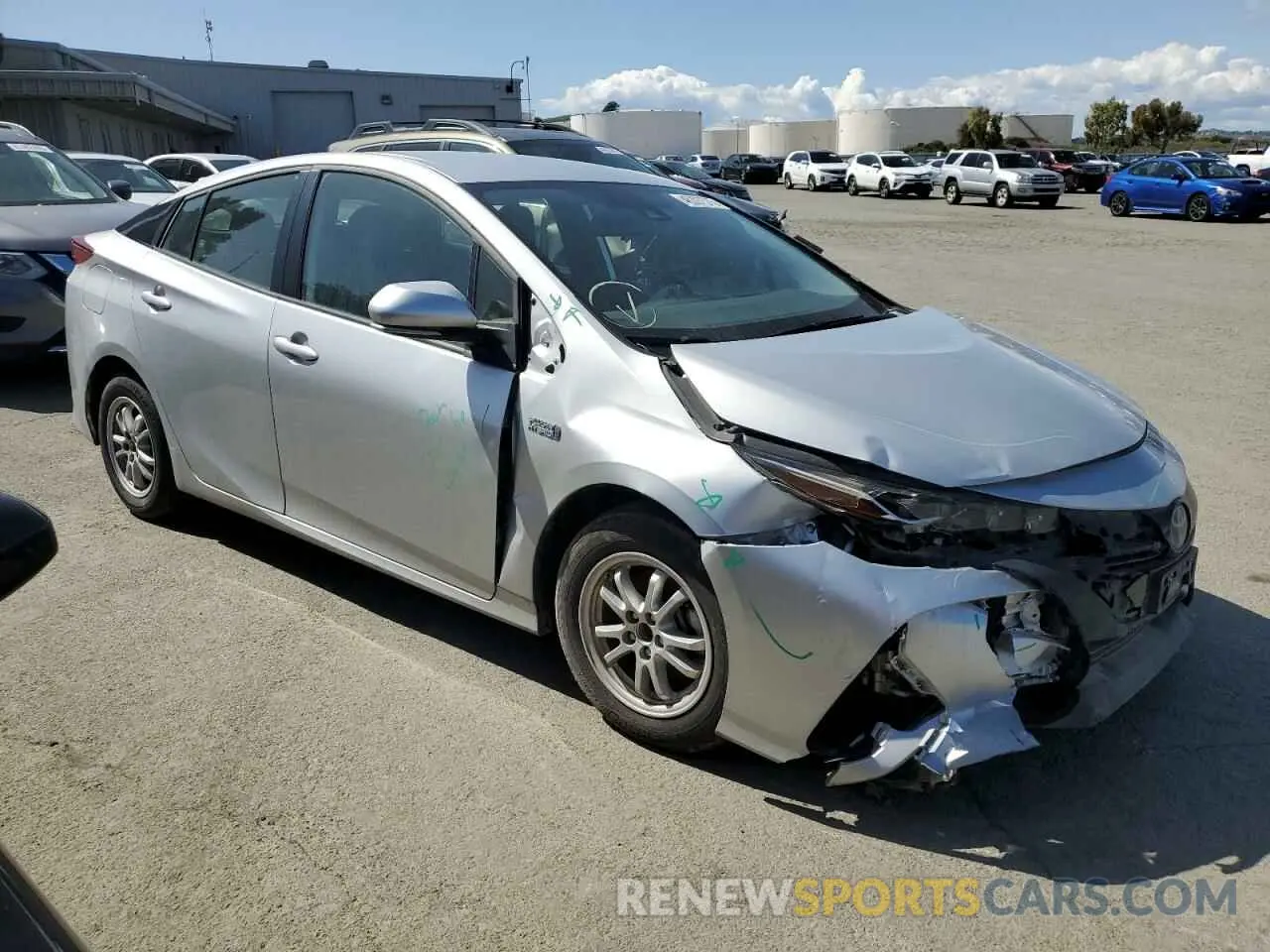 4 fotografías del automóvil dañado JTDKAMFPXM3177872 TOYOTA PRIUS 2021