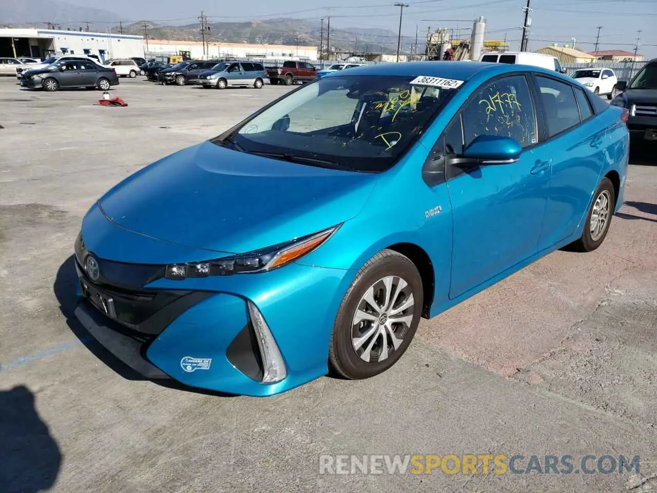 2 fotografías del automóvil dañado JTDKAMFPXM3180691 TOYOTA PRIUS 2021