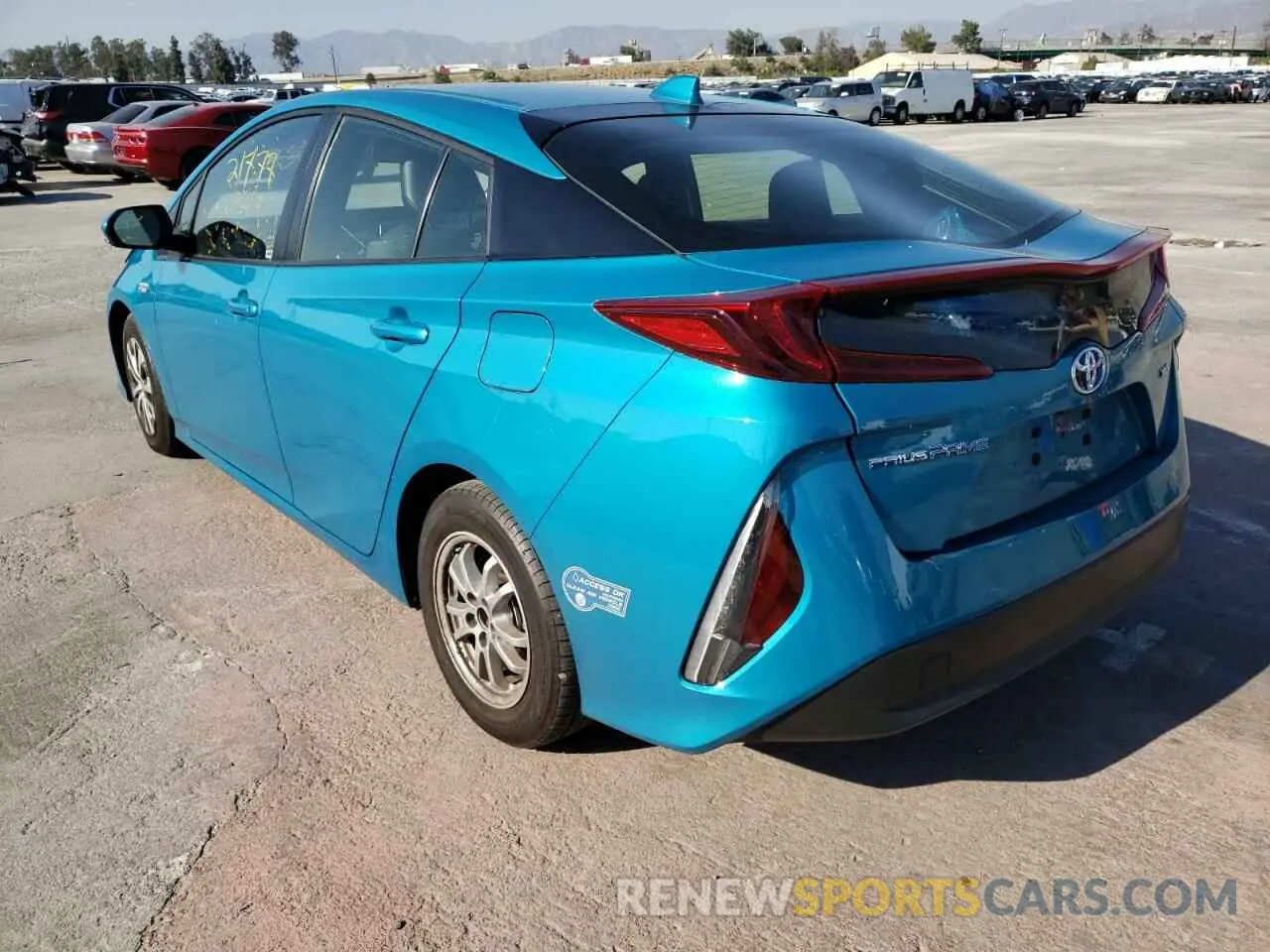 3 fotografías del automóvil dañado JTDKAMFPXM3180691 TOYOTA PRIUS 2021