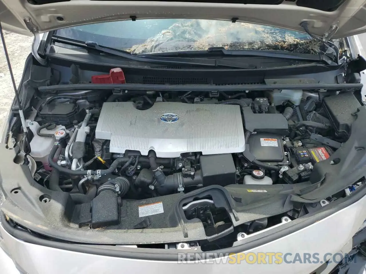 11 fotografías del automóvil dañado JTDKAMFPXM3184126 TOYOTA PRIUS 2021