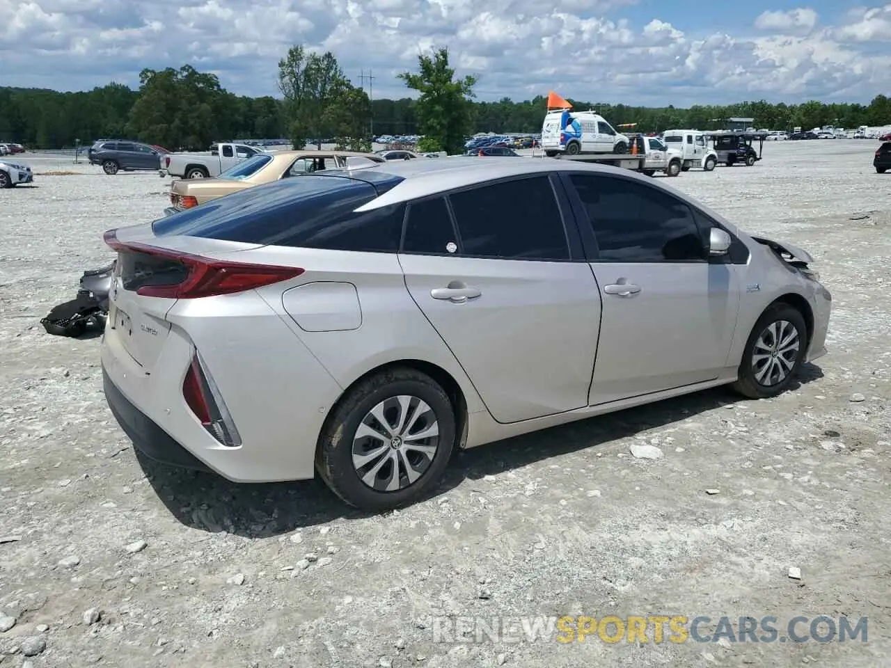 3 fotografías del automóvil dañado JTDKAMFPXM3184126 TOYOTA PRIUS 2021