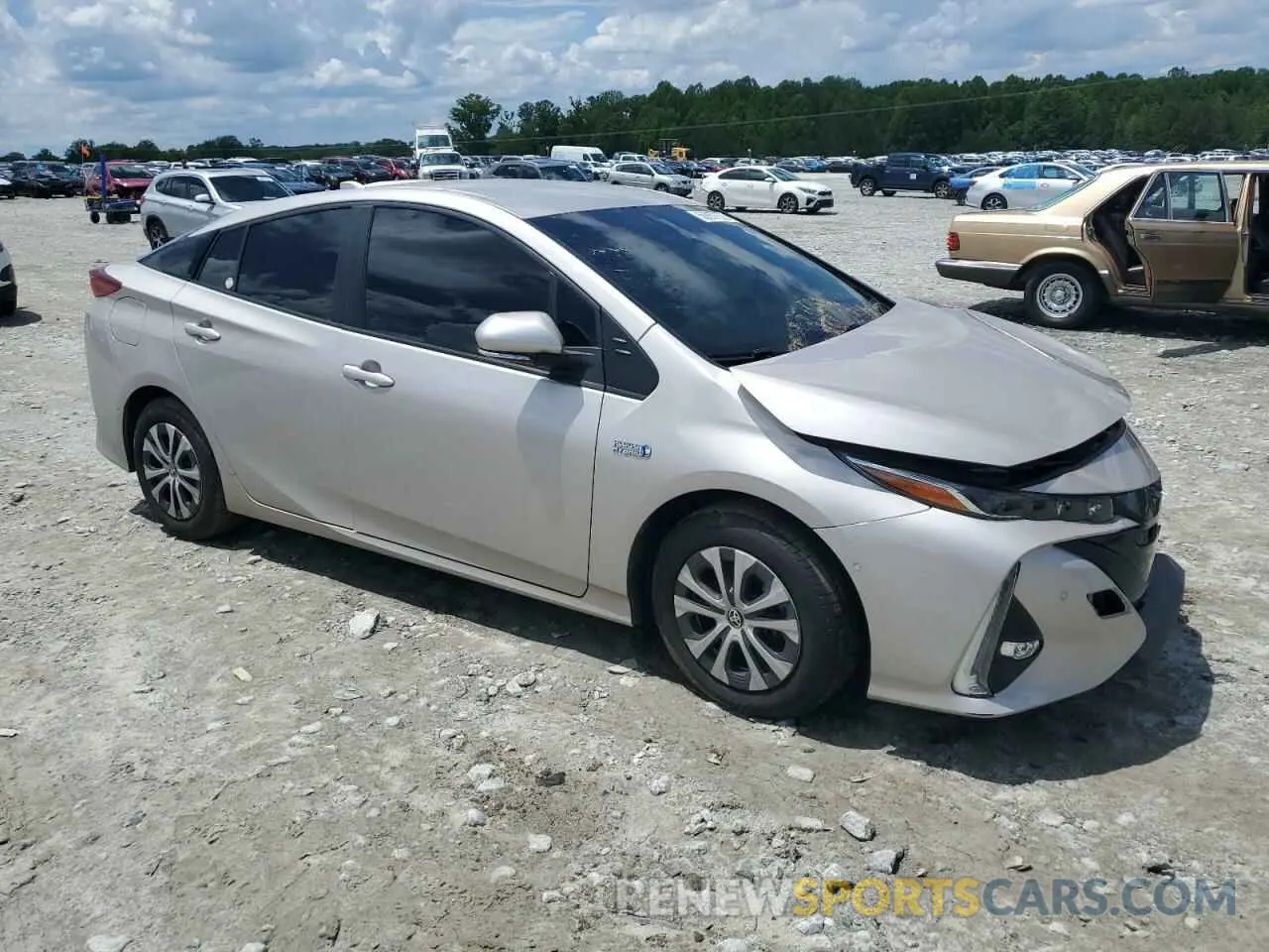 4 fotografías del automóvil dañado JTDKAMFPXM3184126 TOYOTA PRIUS 2021