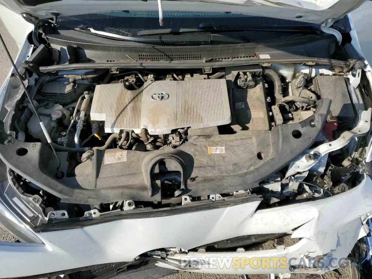 11 fotografías del automóvil dañado JTDKAMFU0M3134955 TOYOTA PRIUS 2021