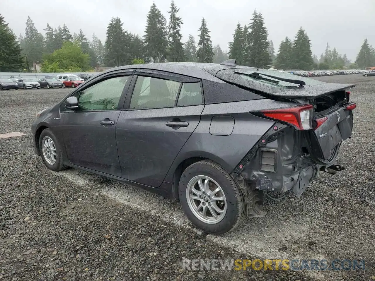 2 fotografías del automóvil dañado JTDKAMFU0M3149424 TOYOTA PRIUS 2021