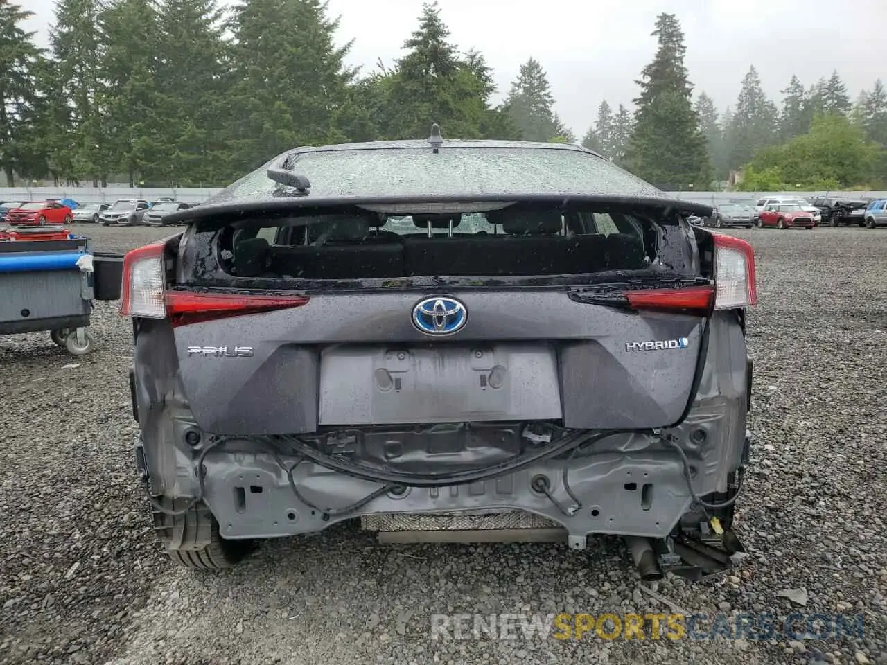 6 fotografías del automóvil dañado JTDKAMFU0M3149424 TOYOTA PRIUS 2021
