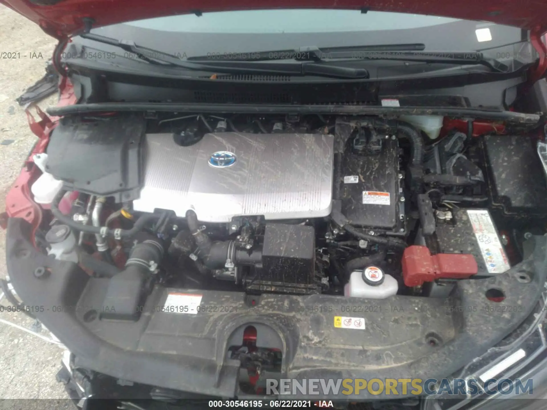 10 fotografías del automóvil dañado JTDKAMFU1M3127545 TOYOTA PRIUS 2021