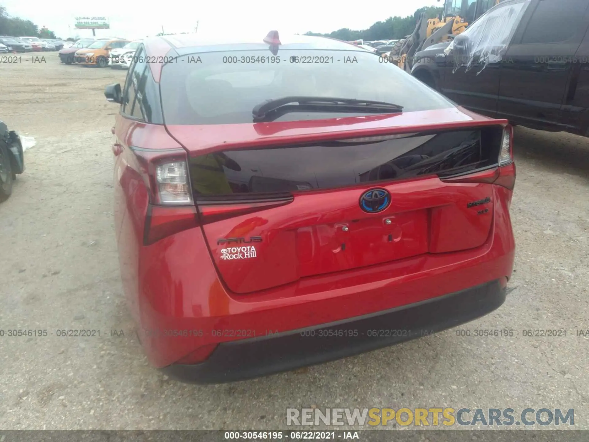 3 fotografías del automóvil dañado JTDKAMFU1M3127545 TOYOTA PRIUS 2021
