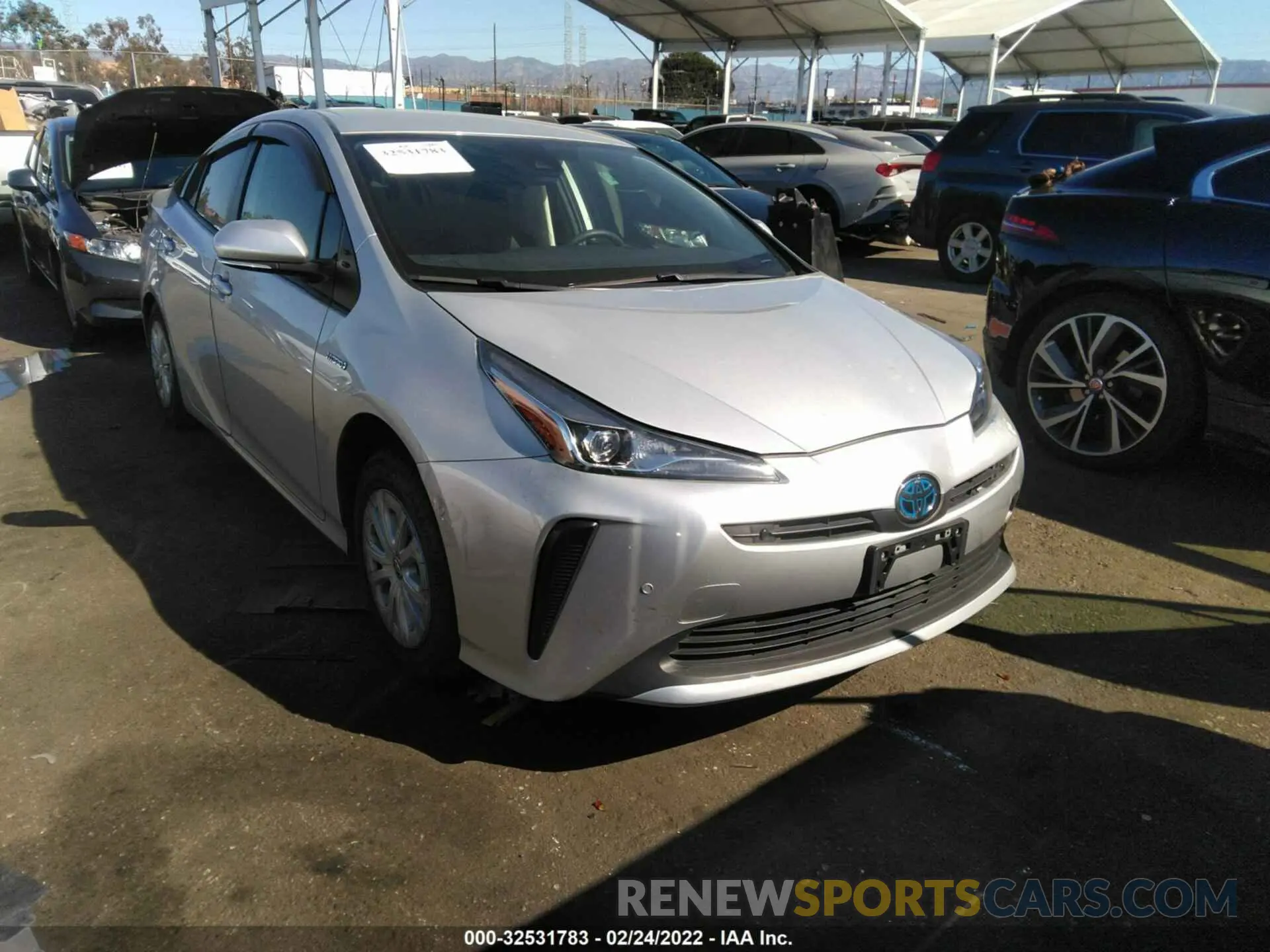 1 fotografías del automóvil dañado JTDKAMFU1M3130509 TOYOTA PRIUS 2021