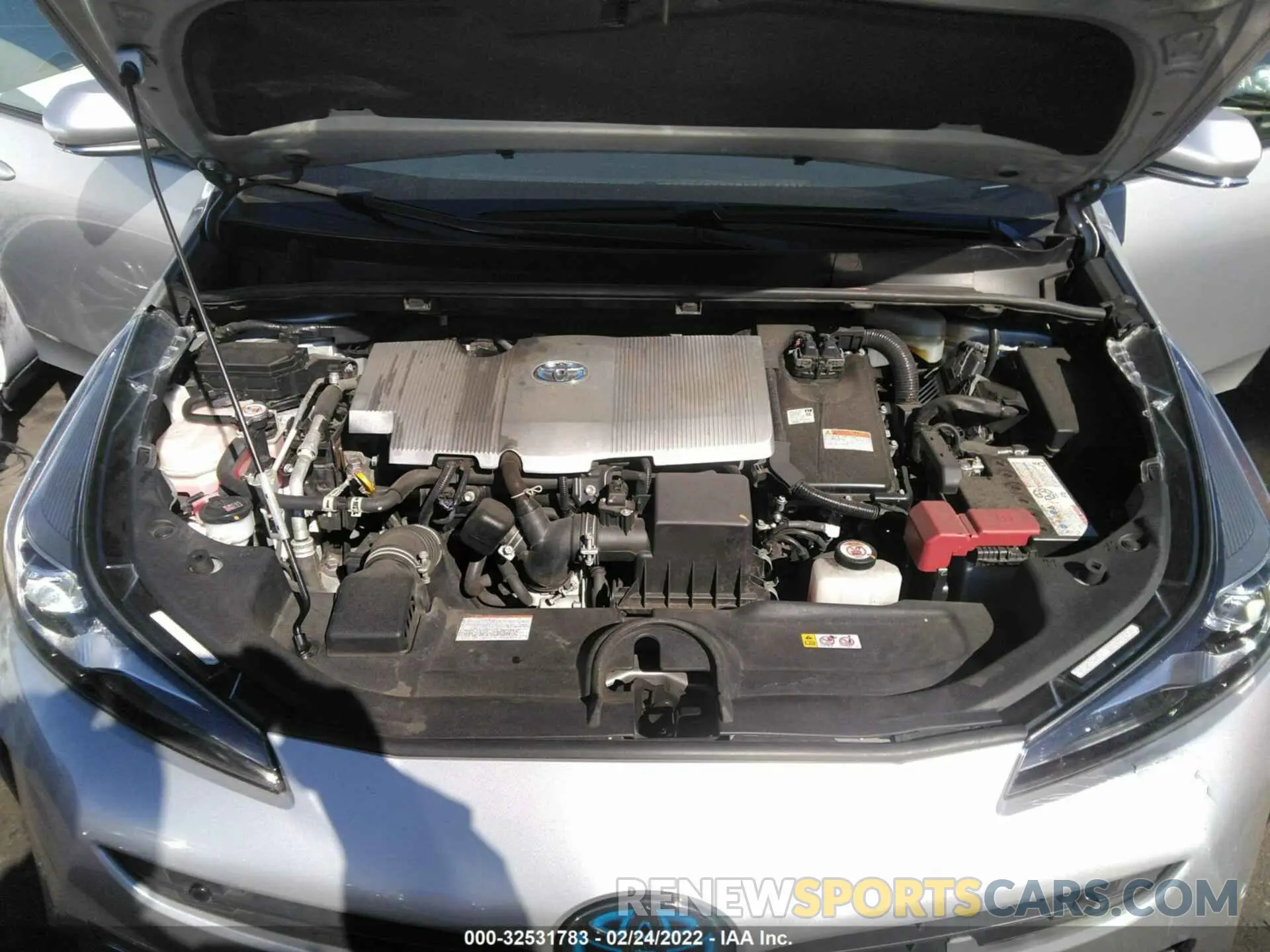 10 fotografías del automóvil dañado JTDKAMFU1M3130509 TOYOTA PRIUS 2021