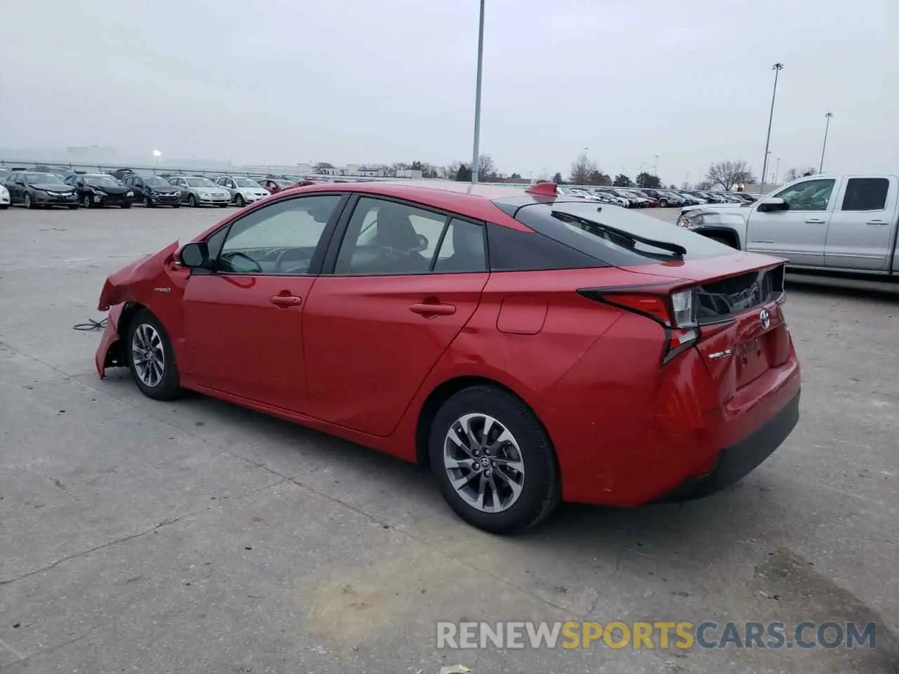 2 fotografías del automóvil dañado JTDKAMFU1M3132552 TOYOTA PRIUS 2021