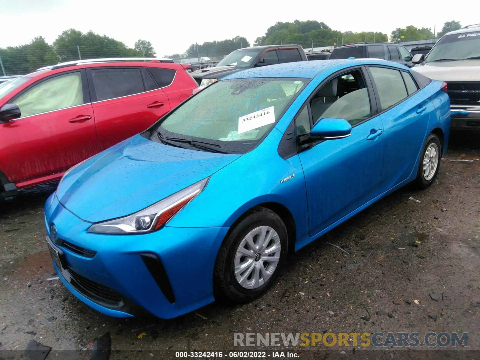 2 fotografías del automóvil dañado JTDKAMFU1M3142188 TOYOTA PRIUS 2021