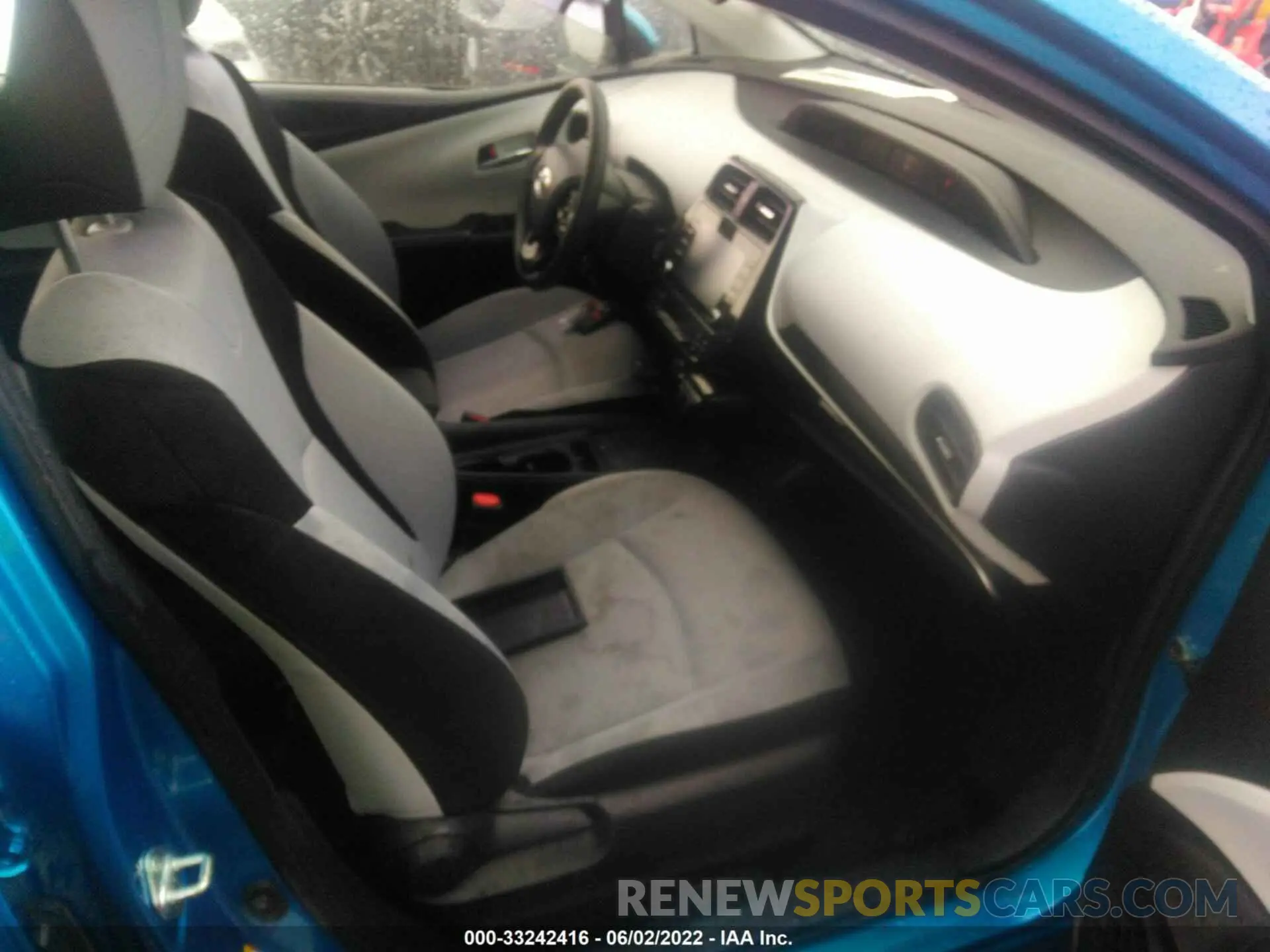 5 fotografías del automóvil dañado JTDKAMFU1M3142188 TOYOTA PRIUS 2021