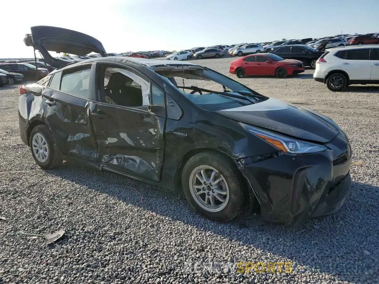 4 fotografías del automóvil dañado JTDKAMFU1M3146953 TOYOTA PRIUS 2021