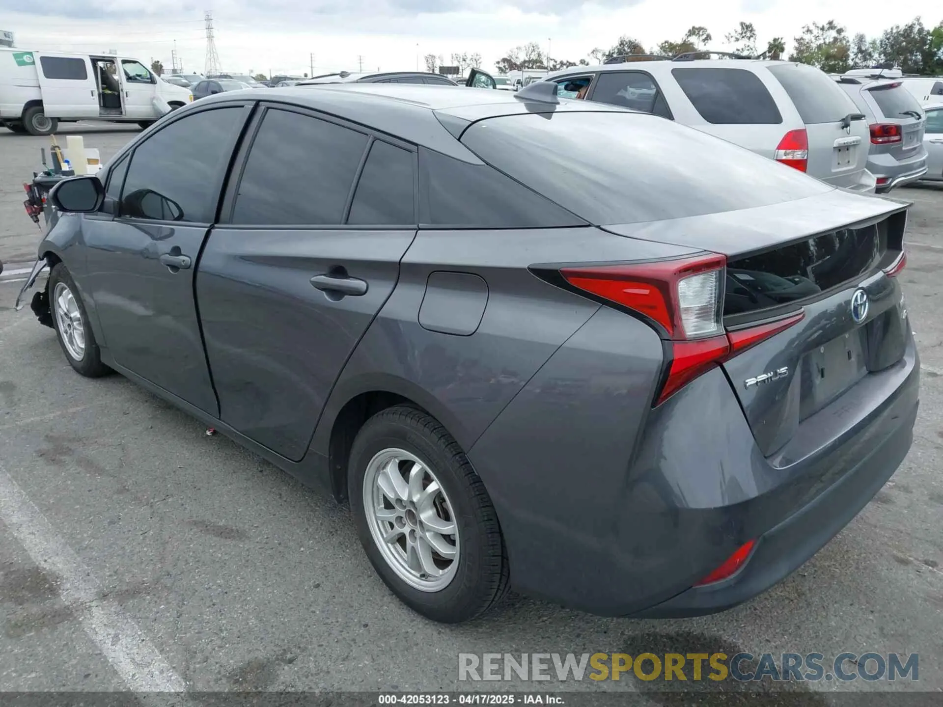 3 fotografías del automóvil dañado JTDKAMFU1M3147715 TOYOTA PRIUS 2021
