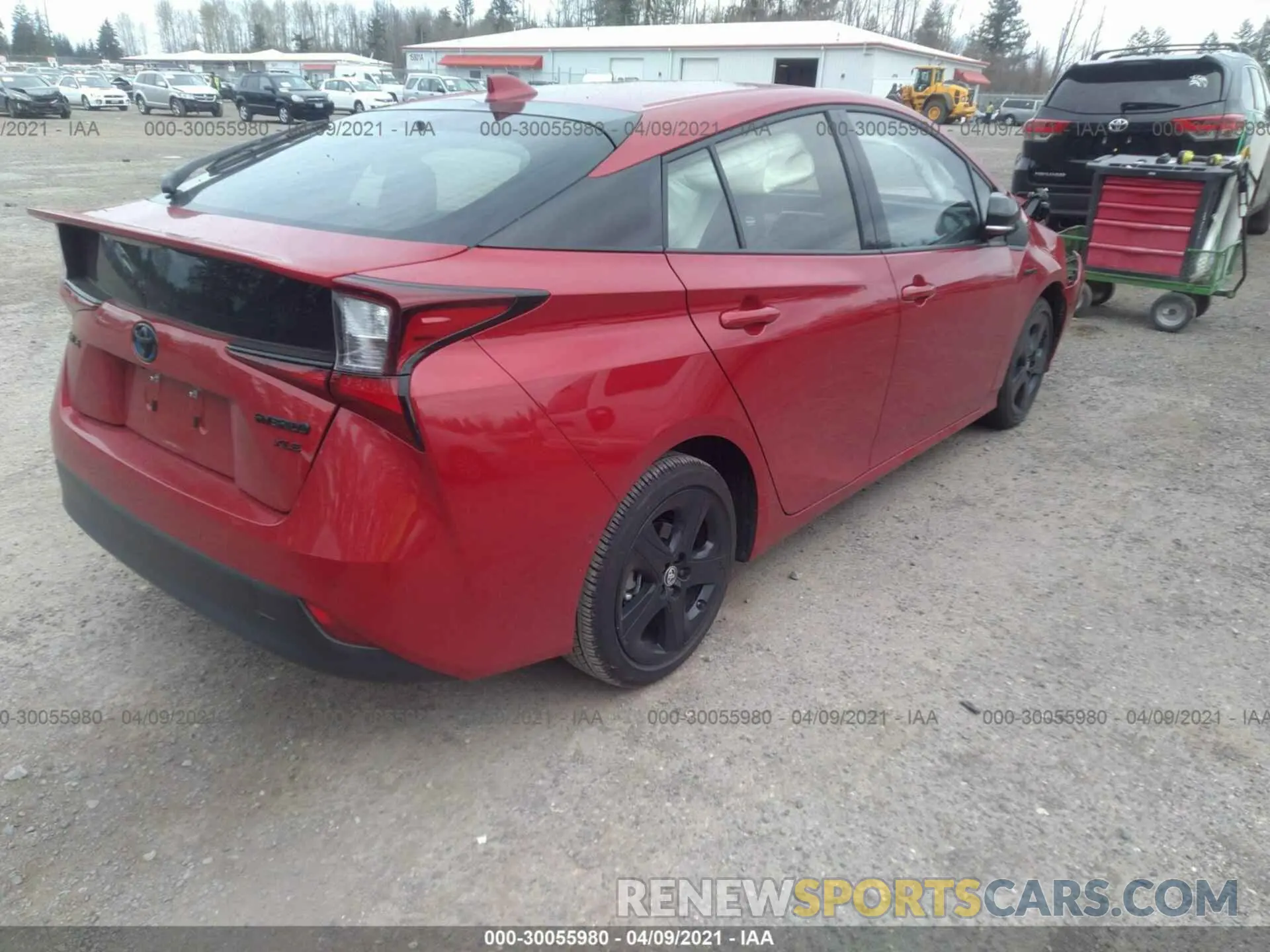 4 fotografías del automóvil dañado JTDKAMFU2M3129157 TOYOTA PRIUS 2021
