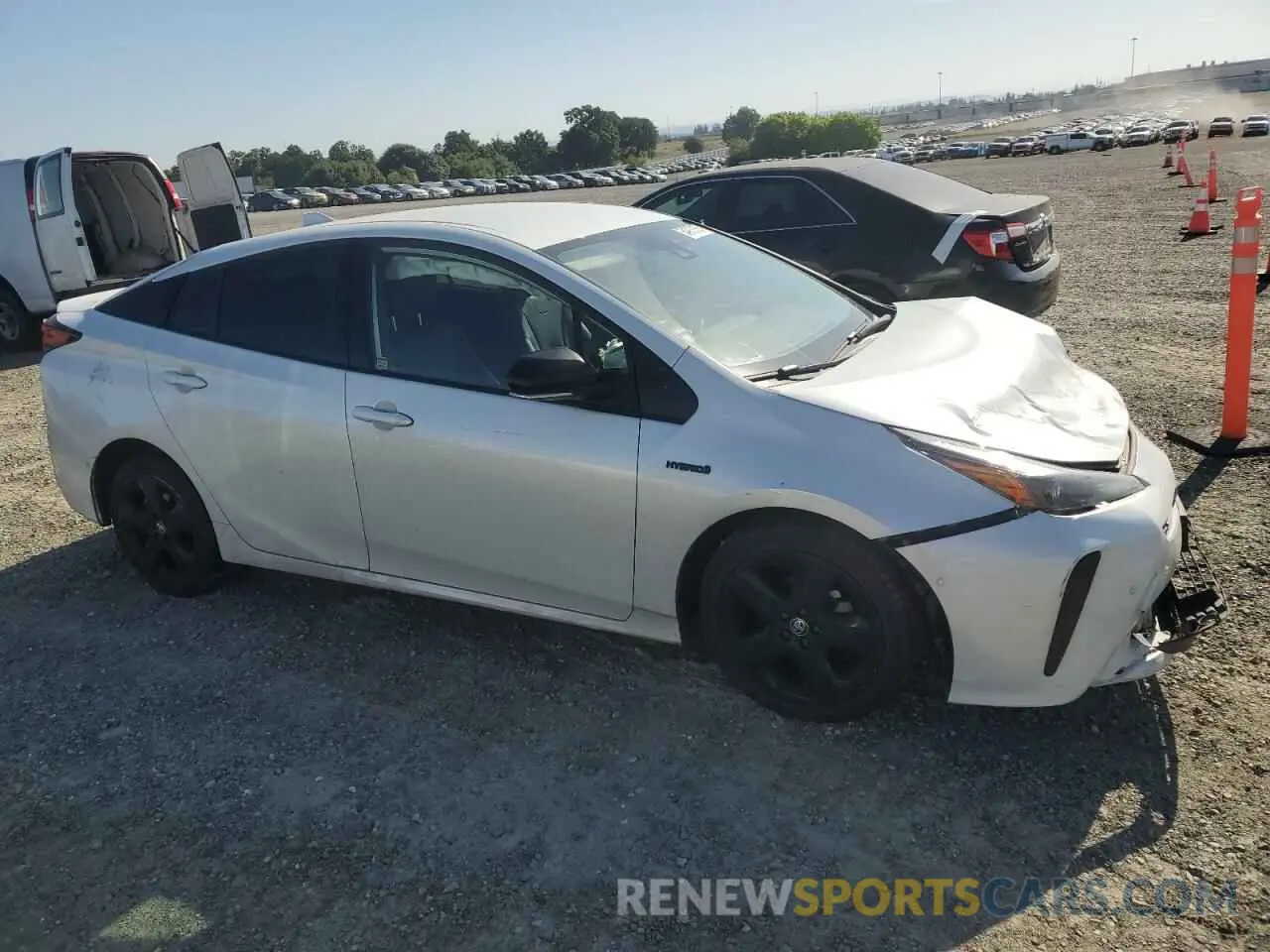 4 fotografías del automóvil dañado JTDKAMFU2M3129756 TOYOTA PRIUS 2021