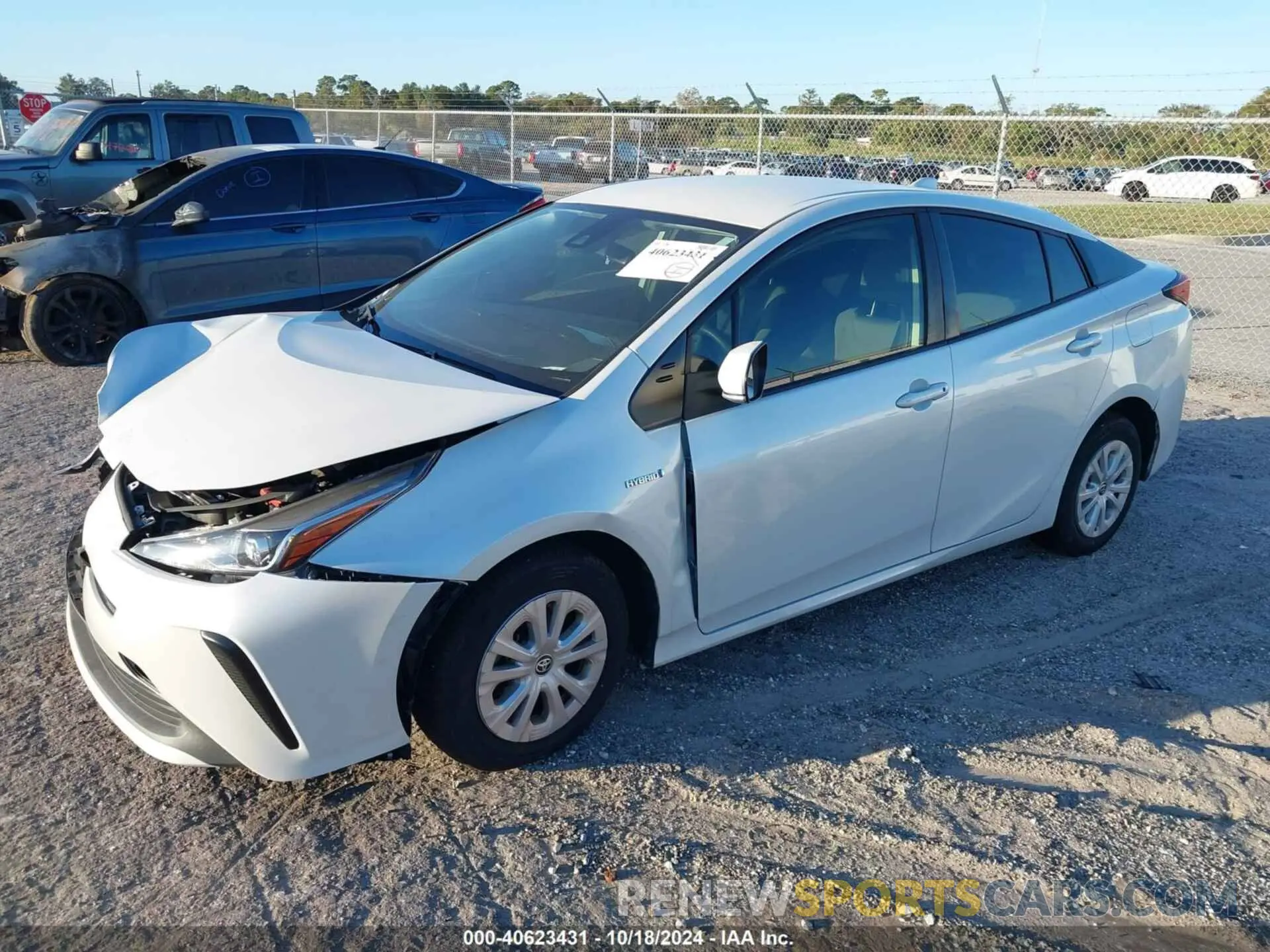 2 fotografías del automóvil dañado JTDKAMFU2M3141504 TOYOTA PRIUS 2021