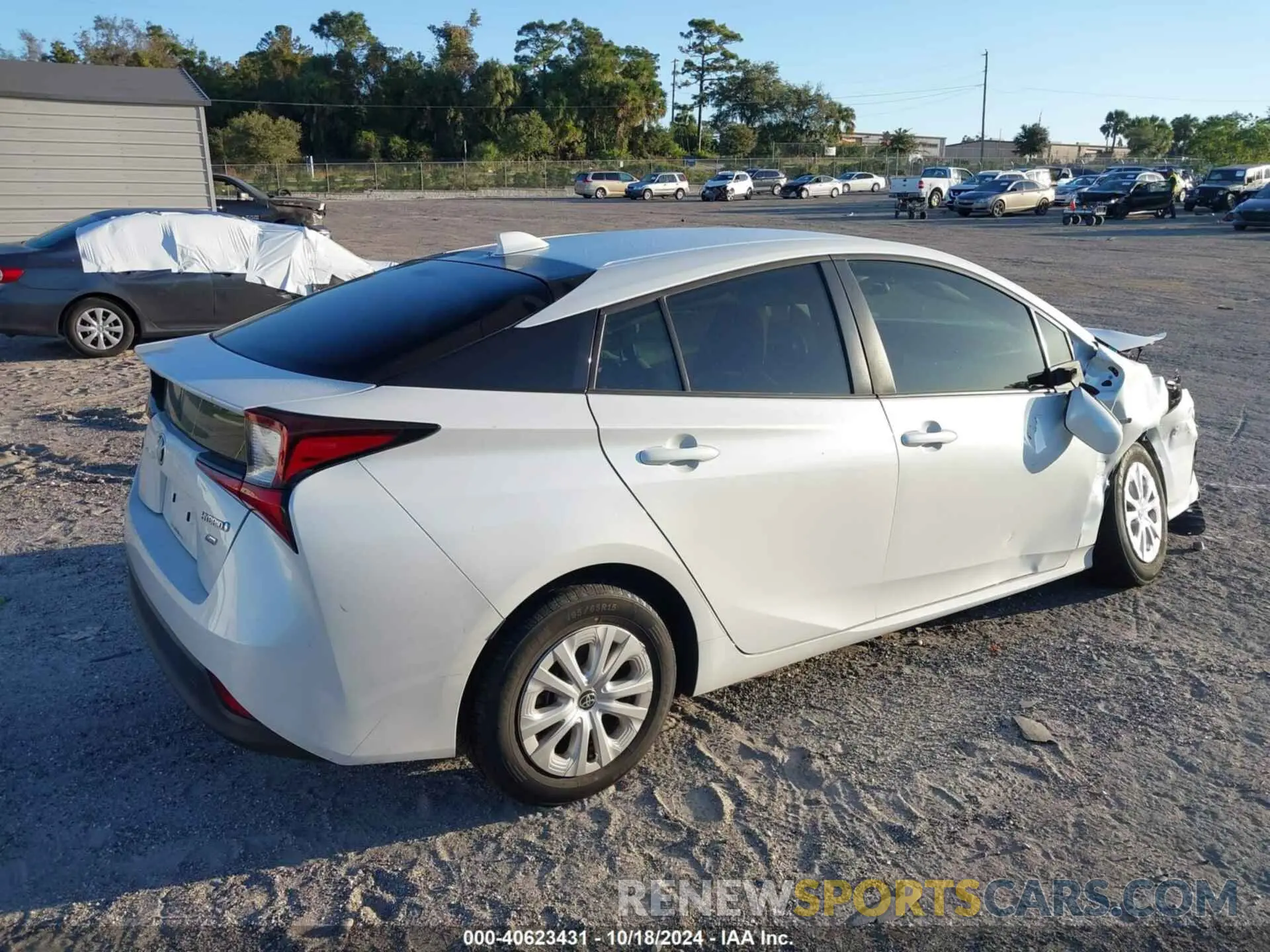 4 fotografías del automóvil dañado JTDKAMFU2M3141504 TOYOTA PRIUS 2021