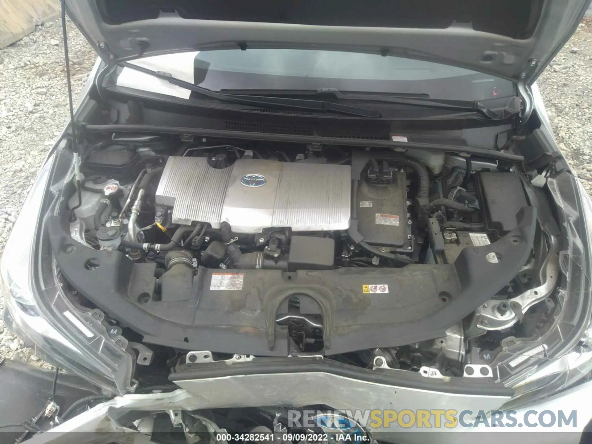 10 fotografías del automóvil dañado JTDKAMFU2M3145570 TOYOTA PRIUS 2021