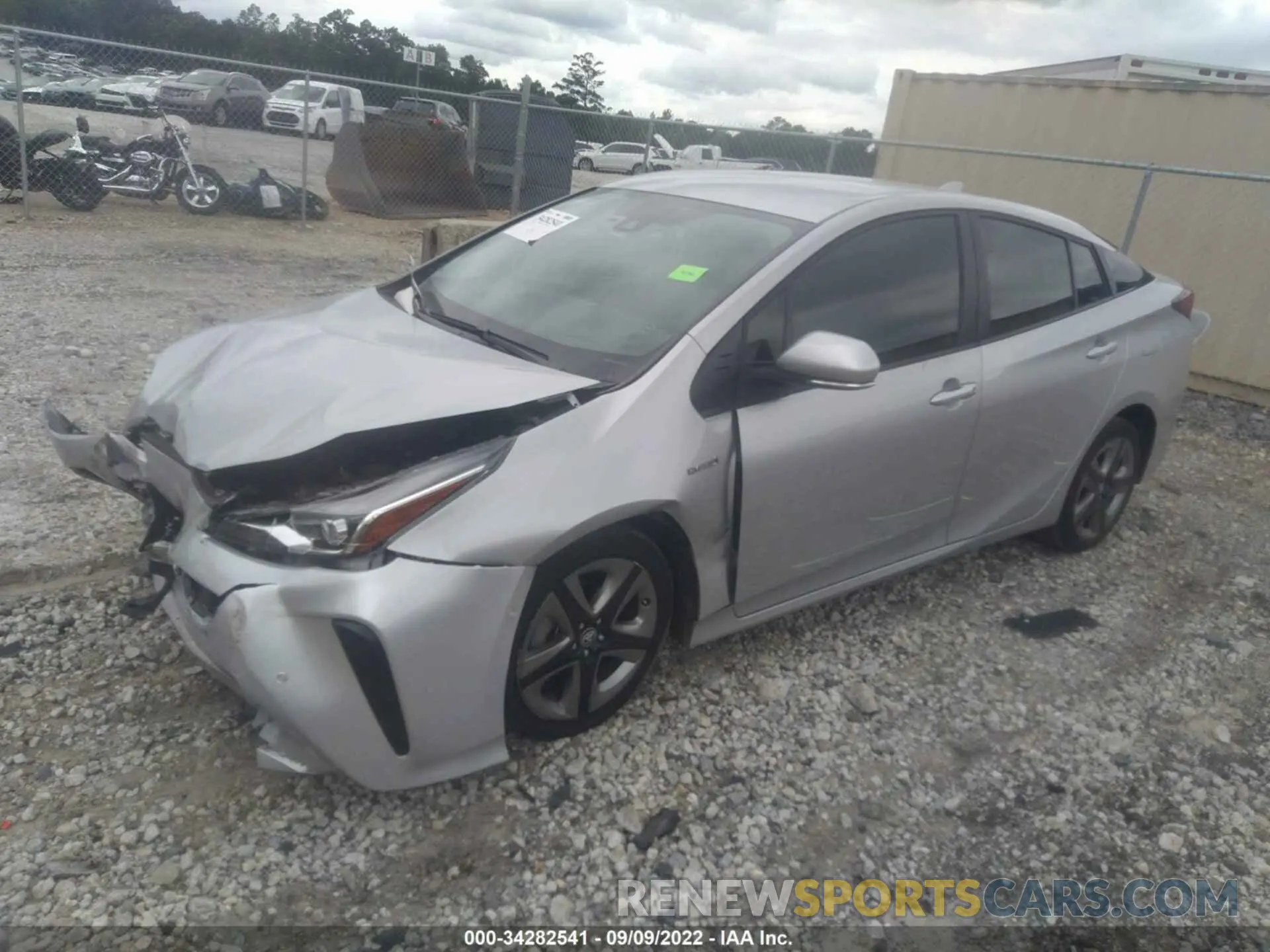 2 fotografías del automóvil dañado JTDKAMFU2M3145570 TOYOTA PRIUS 2021