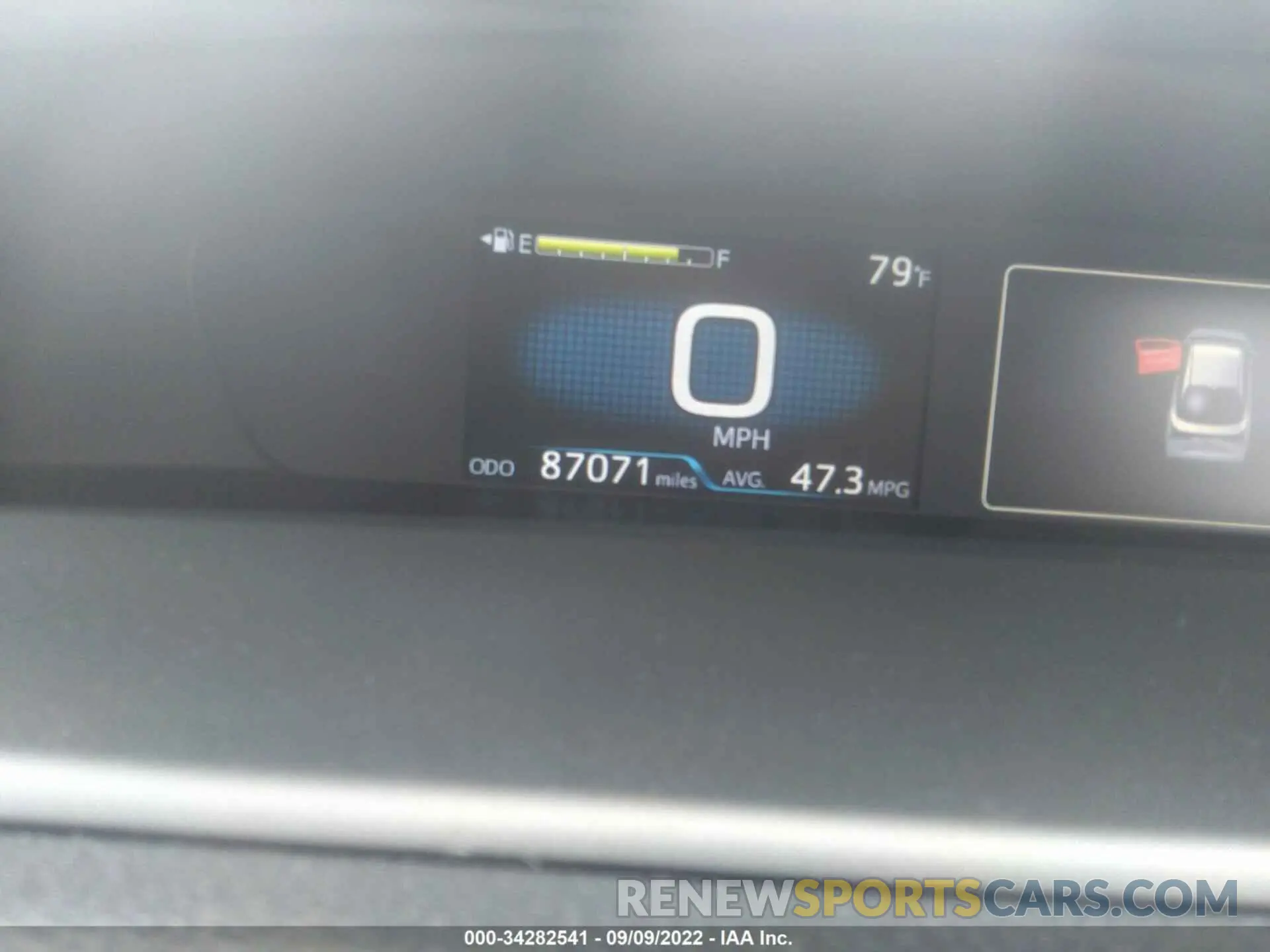 7 fotografías del automóvil dañado JTDKAMFU2M3145570 TOYOTA PRIUS 2021