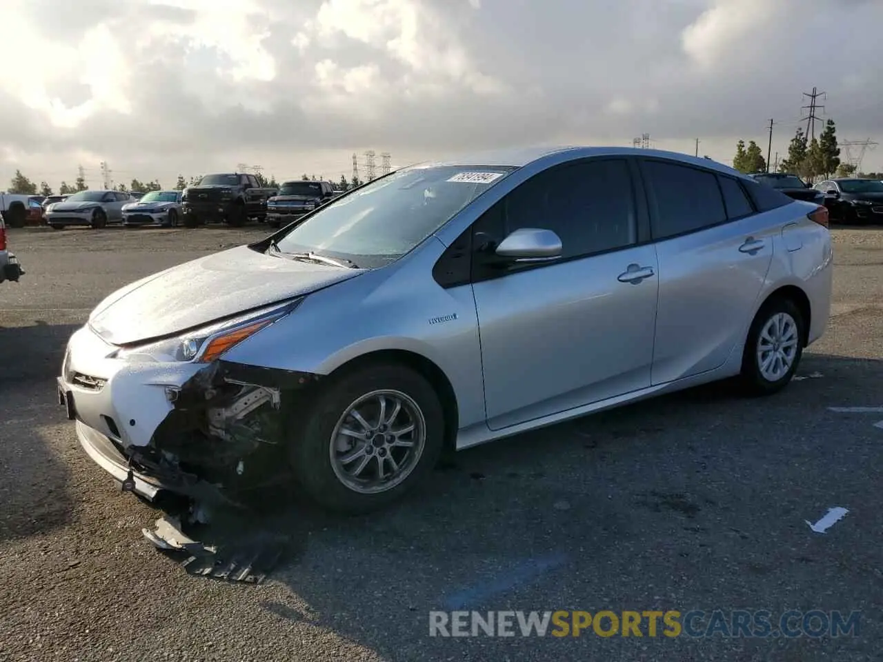 1 fotografías del automóvil dañado JTDKAMFU2M3148288 TOYOTA PRIUS 2021