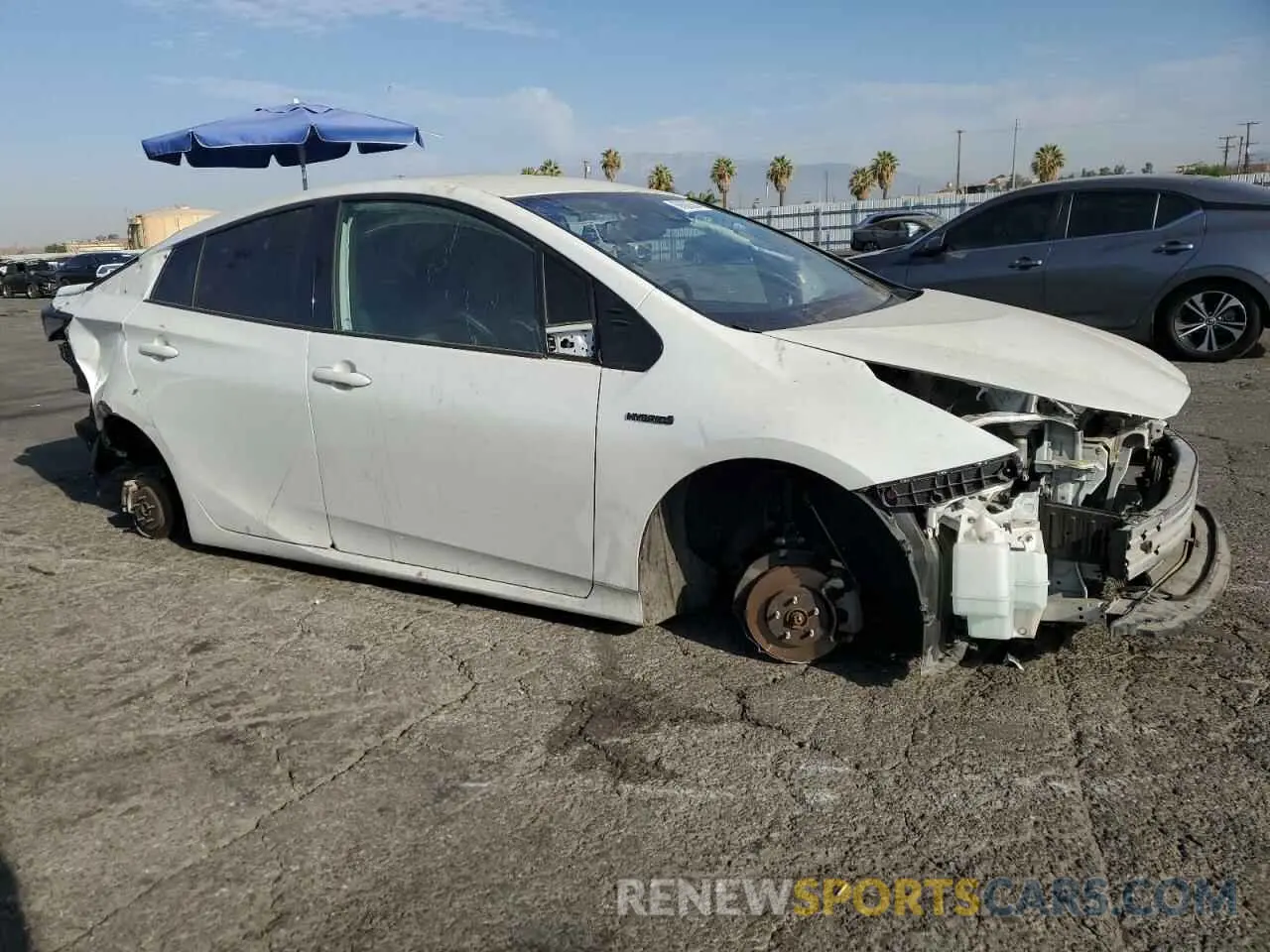 4 fotografías del automóvil dañado JTDKAMFU3M3128003 TOYOTA PRIUS 2021